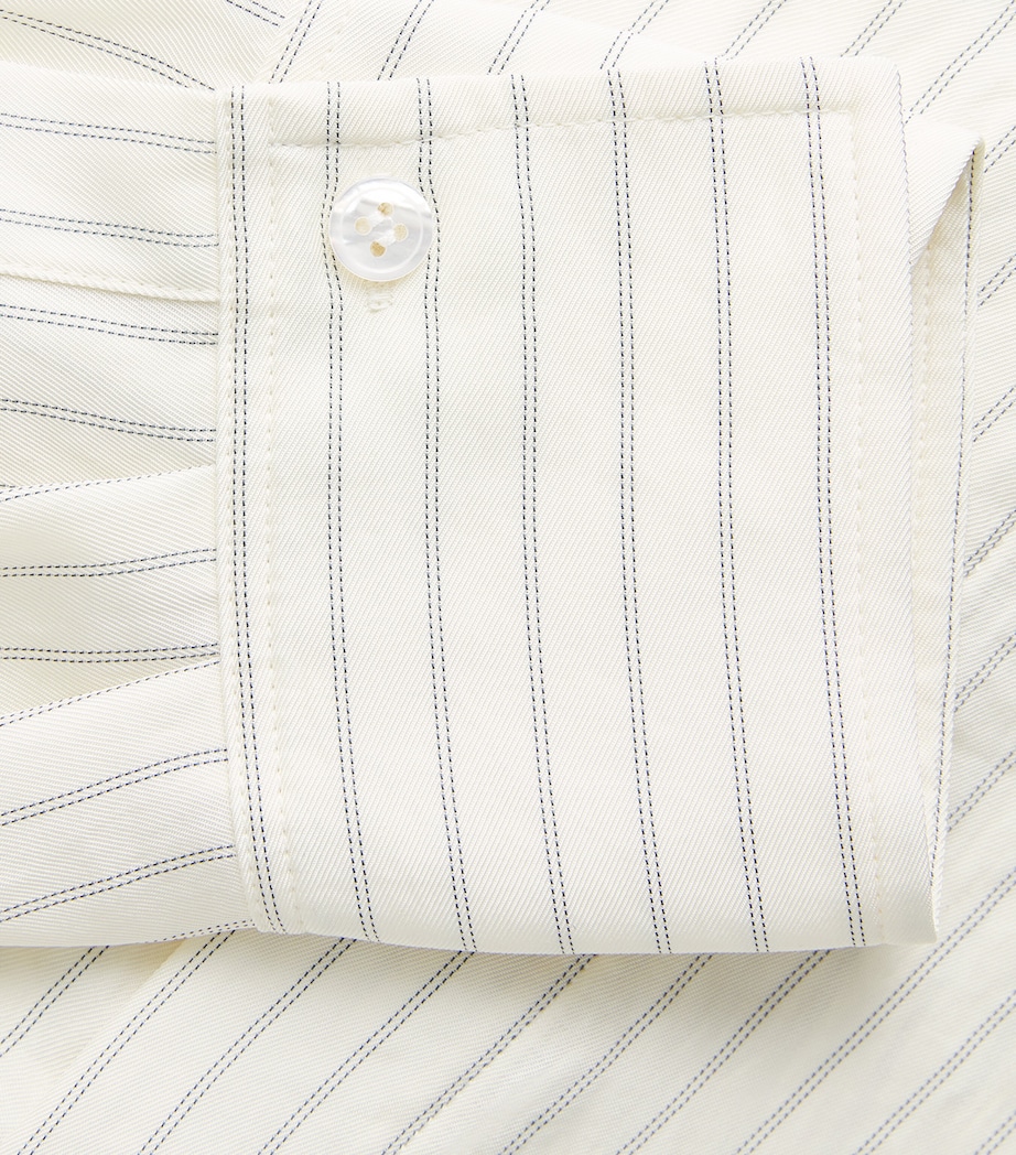 Theory Womens Stripe Shirt Rice Multi Image 6