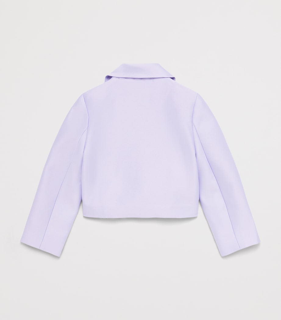 Self-Portrait Kids Taffeta Sequin-Embellished Jacket (4-12 Years) Lilac Image 2