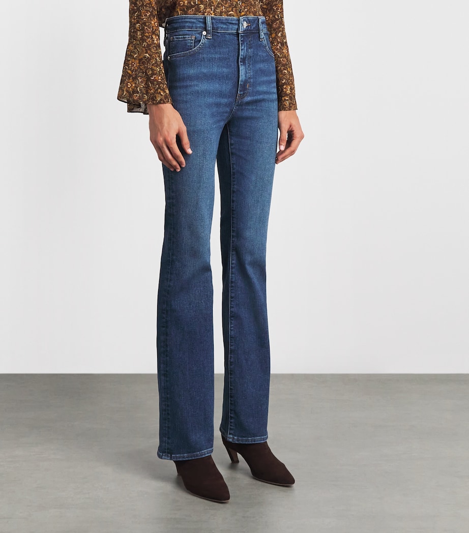 FRAME Womens The Reboot High-Rise Bootcut Jeans Showdown Image 4