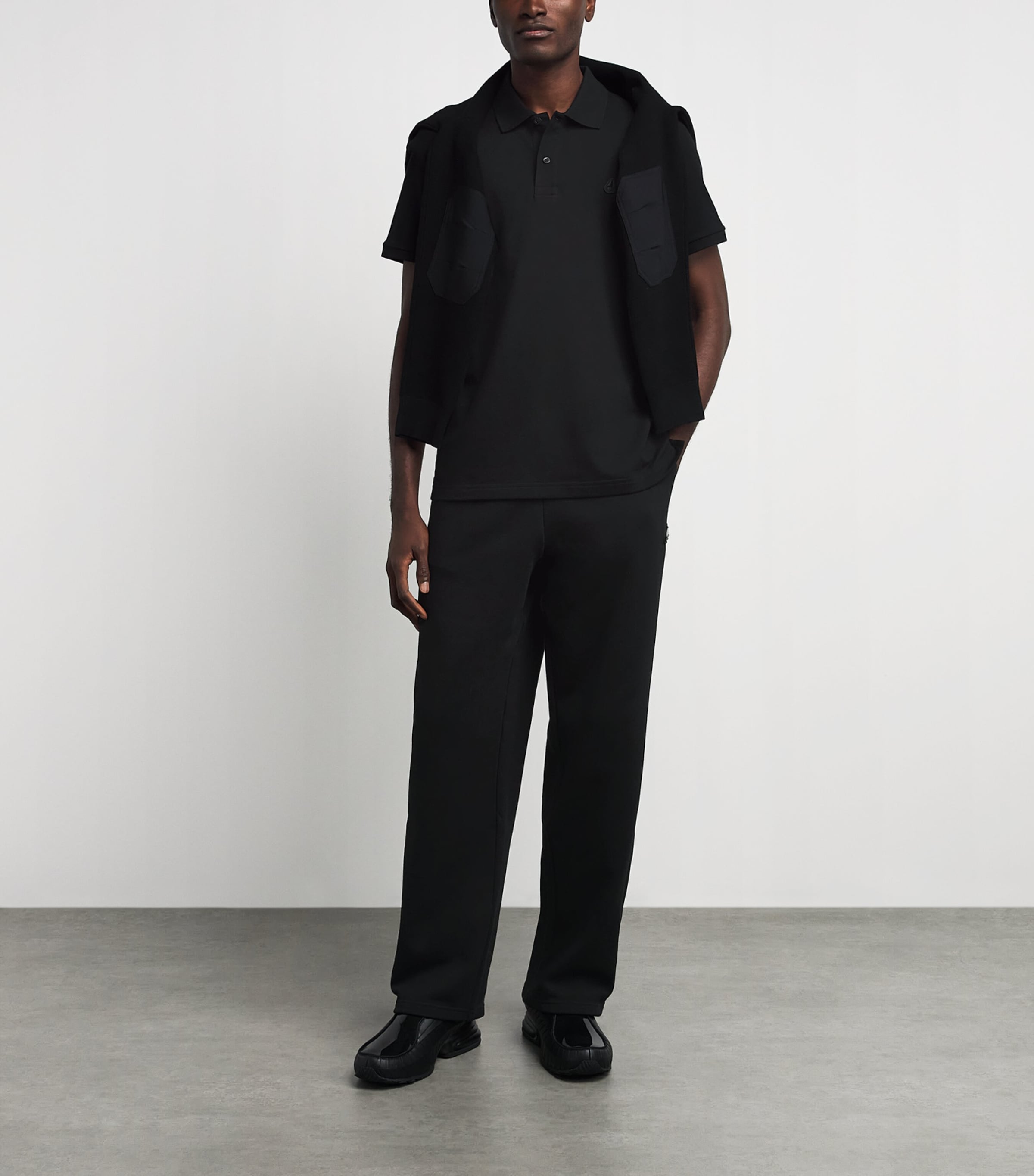 Moose Knuckles Mens Logo Polo Shirt Black Image 2