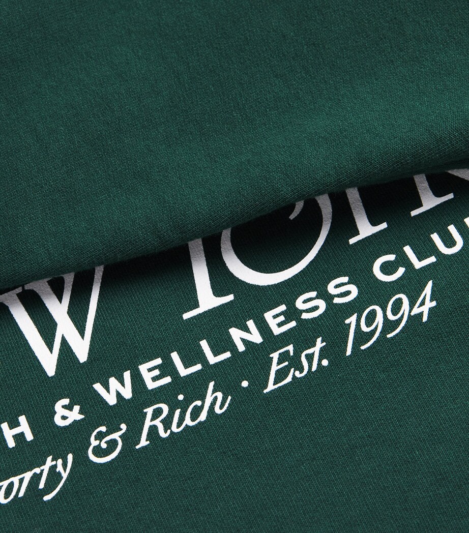 Sporty & Rich Womens Cotton NY 94 Sweatshirt Forest Image 5