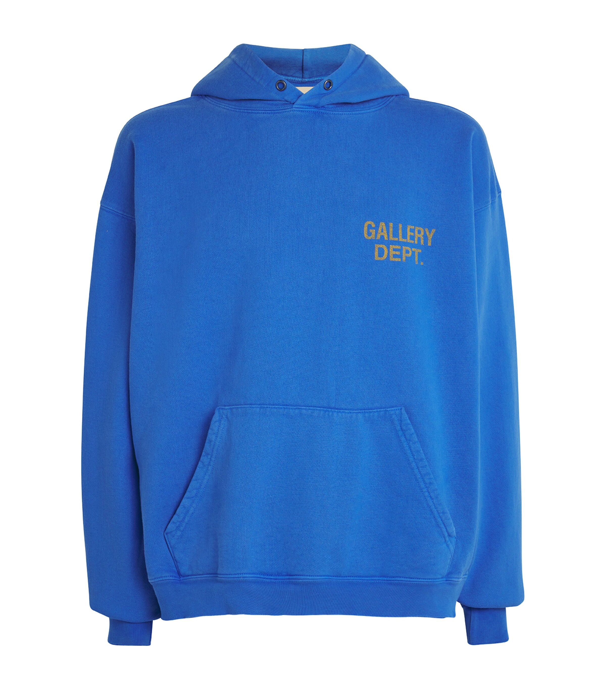 GALLERY DEPT. Mens Cotton Logo 90s Hoodie Royal Image 1