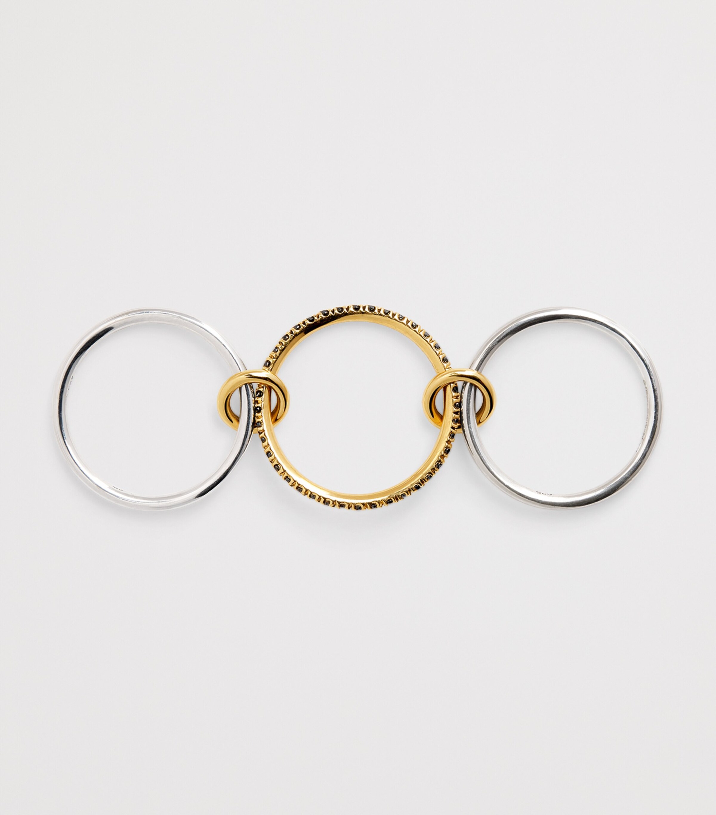 Spinelli Kilcollin Mixed Gold and Black Diamond Tigris Ring (Size 10) Mixed Gold Image 3