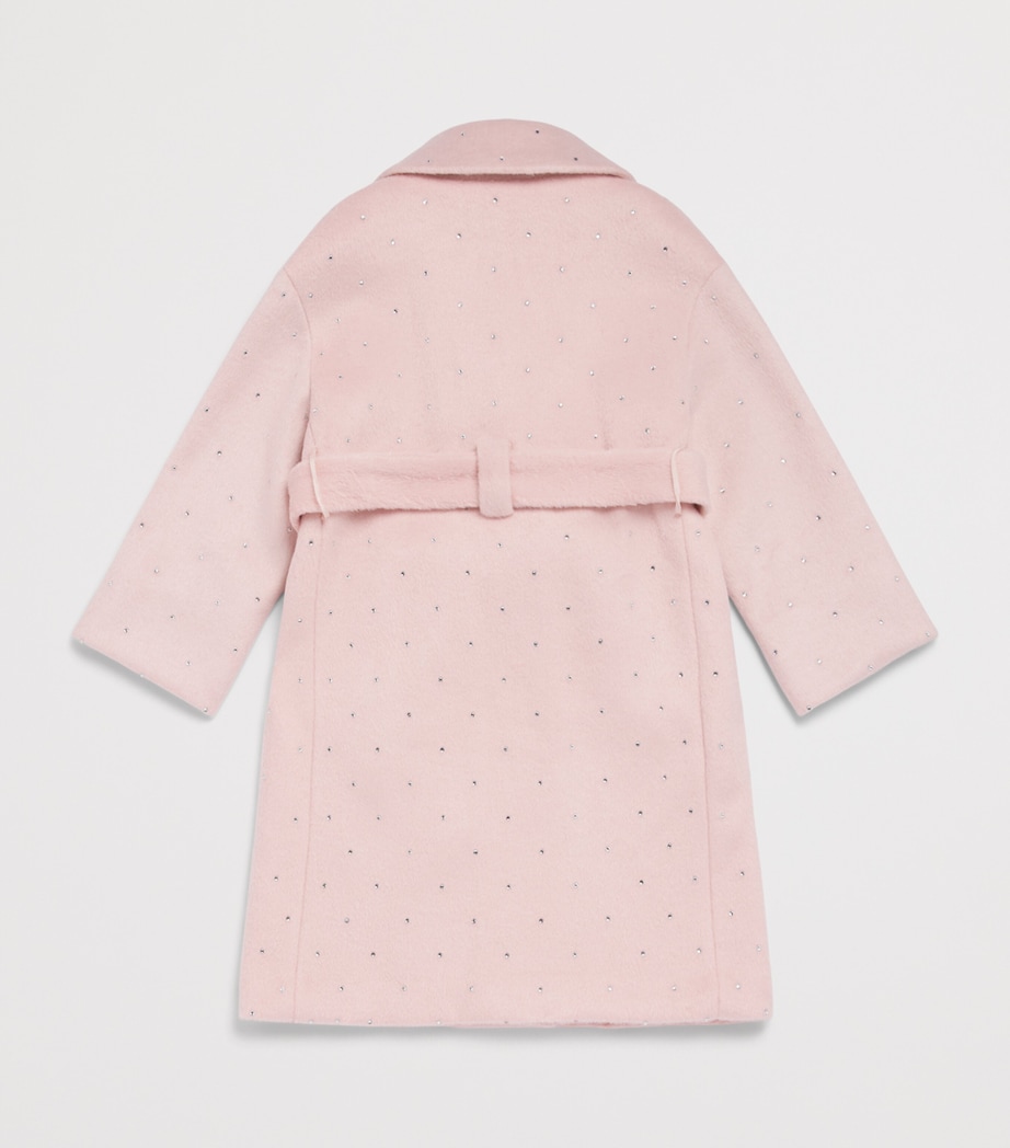 Monnalisa Embellished Belted Coat (2-12 Years) Lotus Image 2
