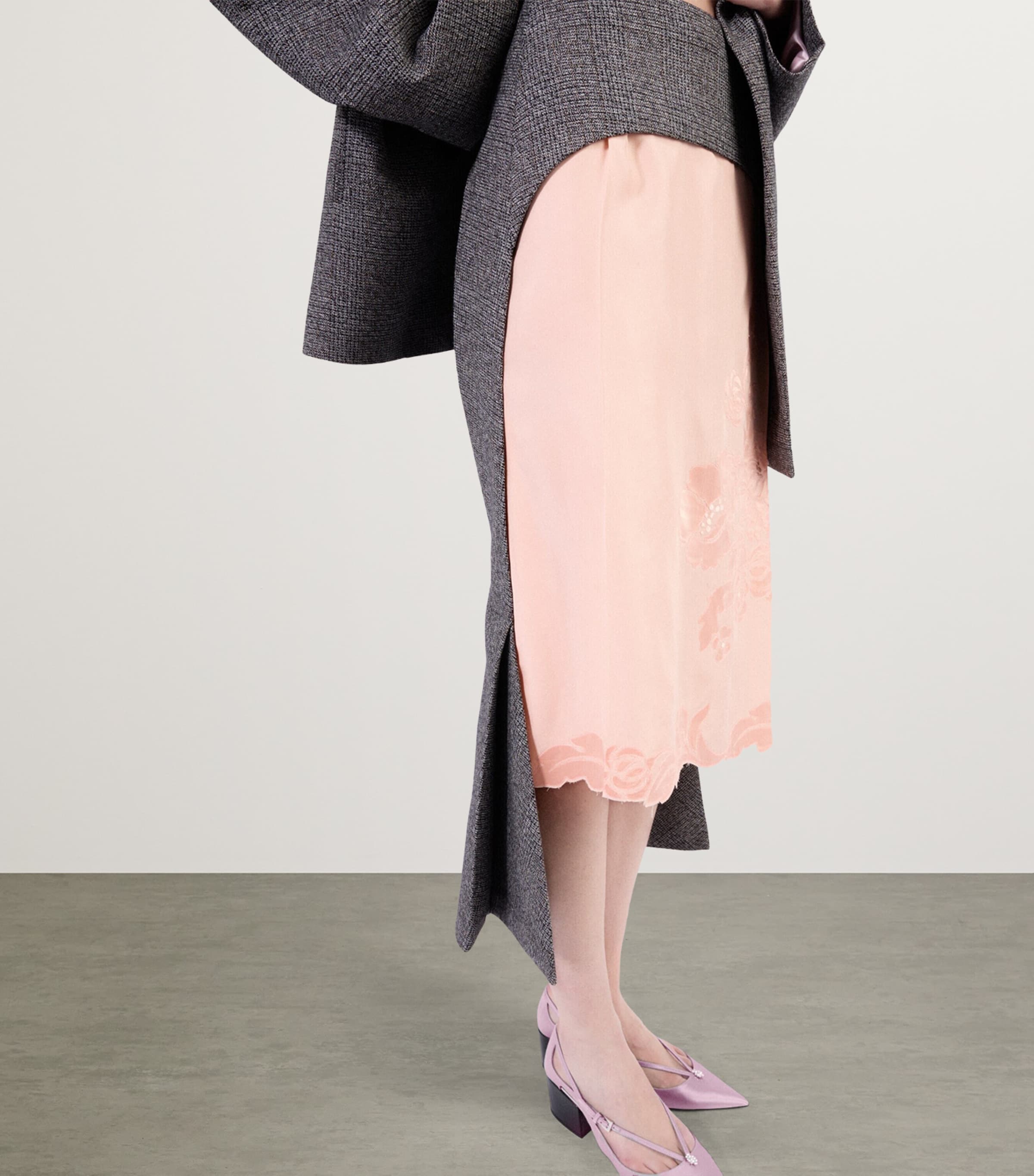 Habotai Silk Midi Skirt F0075 Image 5