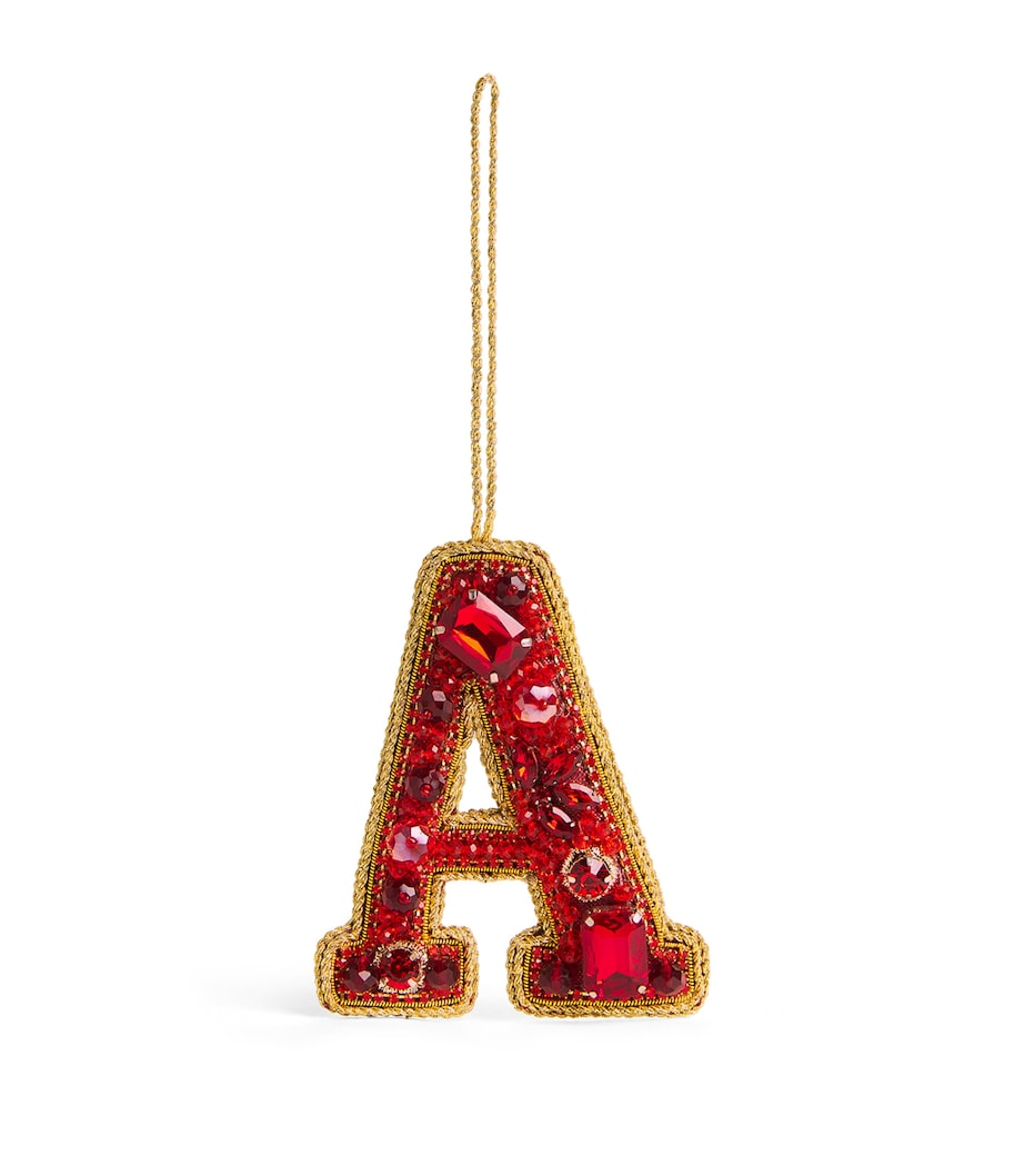 Embellished A Tree Decoration RED Image 1