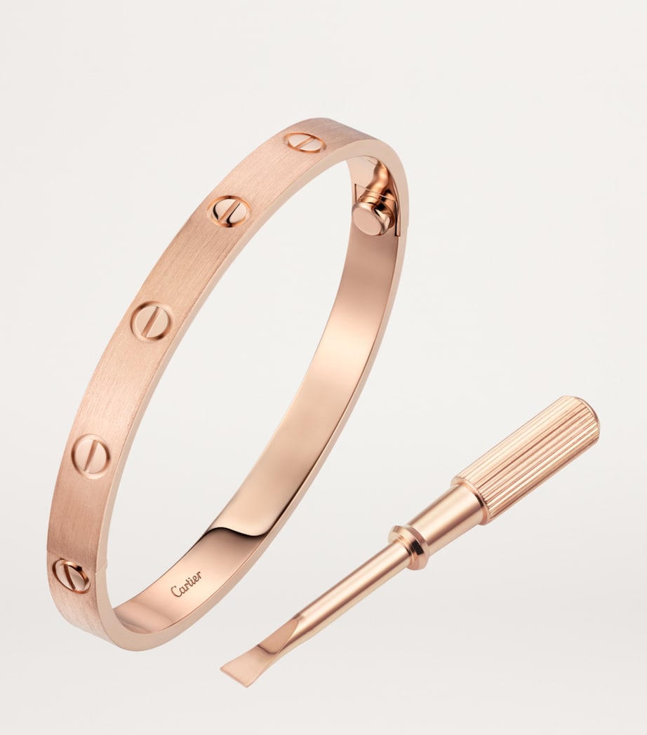 LOVE Classic Rose Gold Bracelet - Brushed Finish ROSE GOLD Image 6