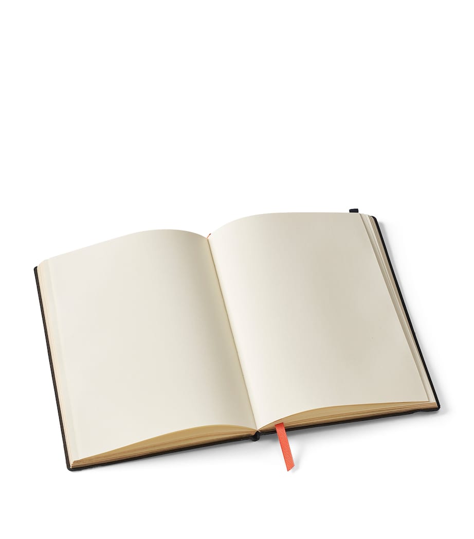 Grained Leather Bound A5 Notebook NAVY Image 4