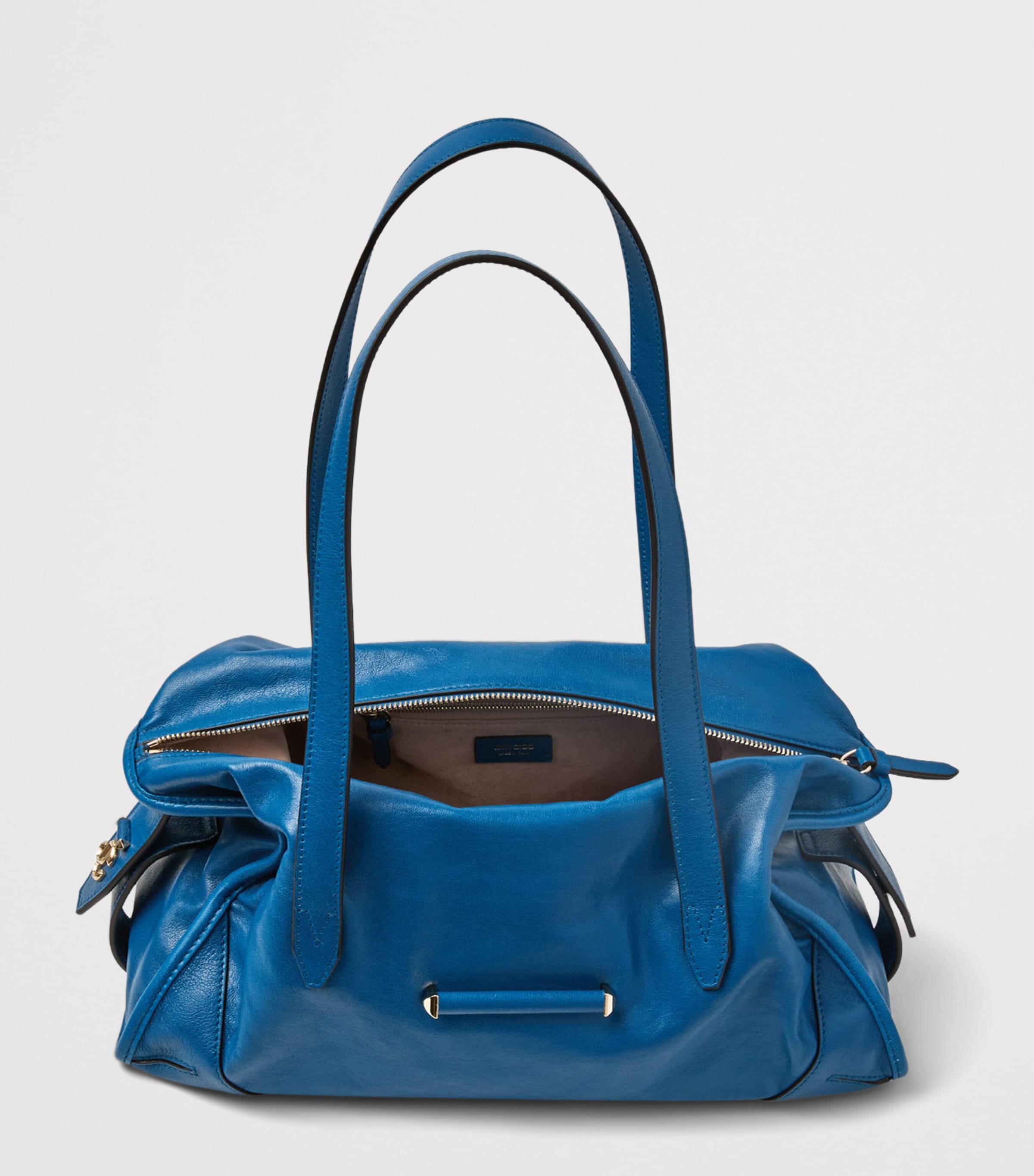 Jimmy Choo Leather Bar Holdall Bag Lagoon/shiny Gold Image 4