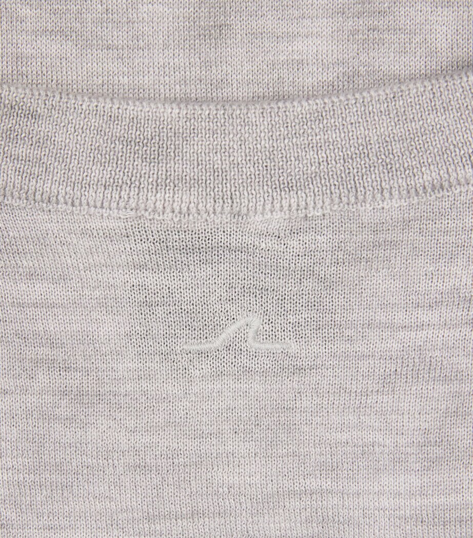 Paul & Shark Mens Cashmere-Silk T-Shirt Light Grey Image 6
