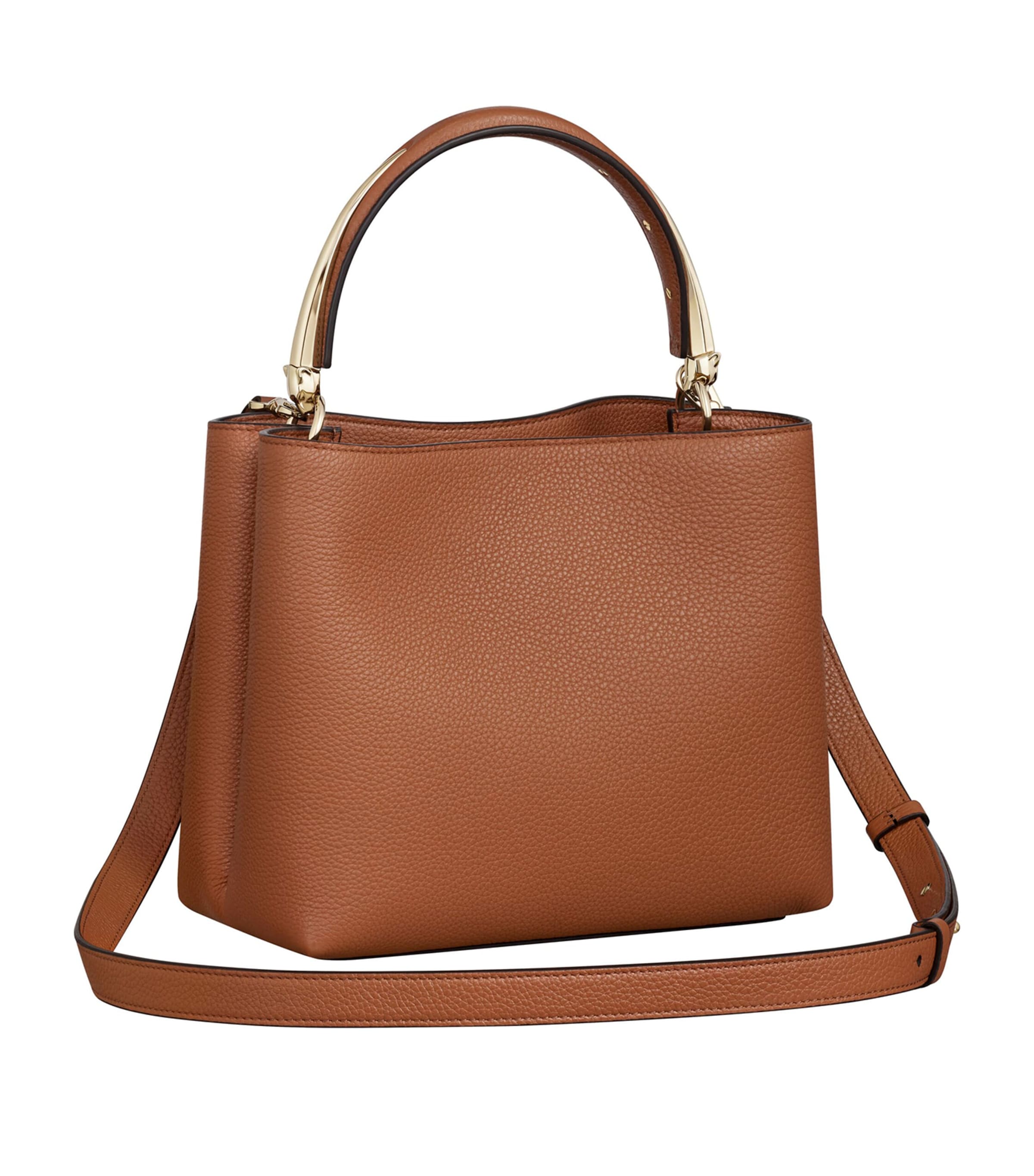 Cartier Brown Small Calfskin Panthère de Cartier Top-Handle Bag