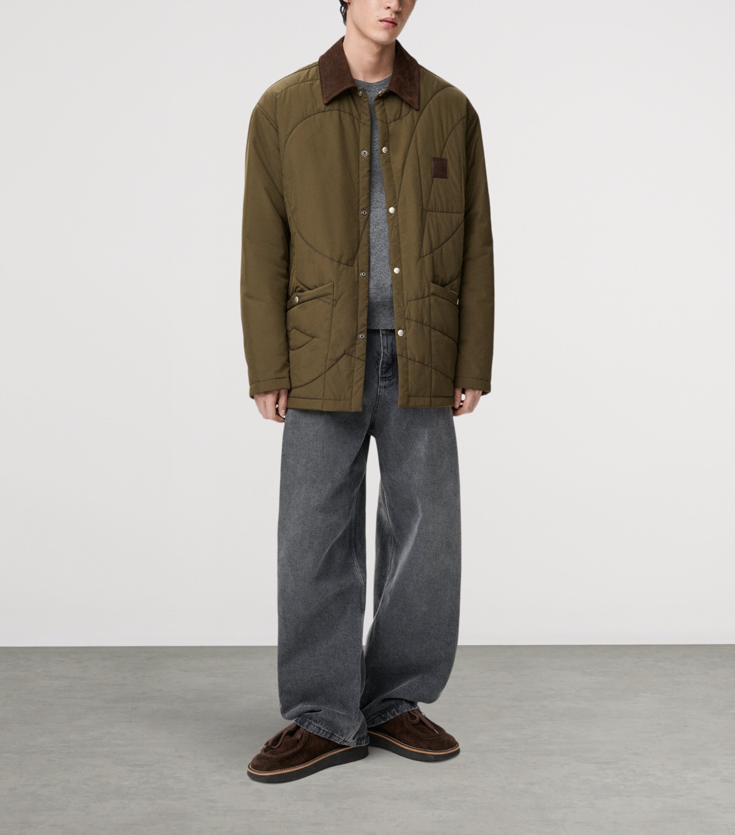 Quilted Overshirt KHAKI GREEN Image 2