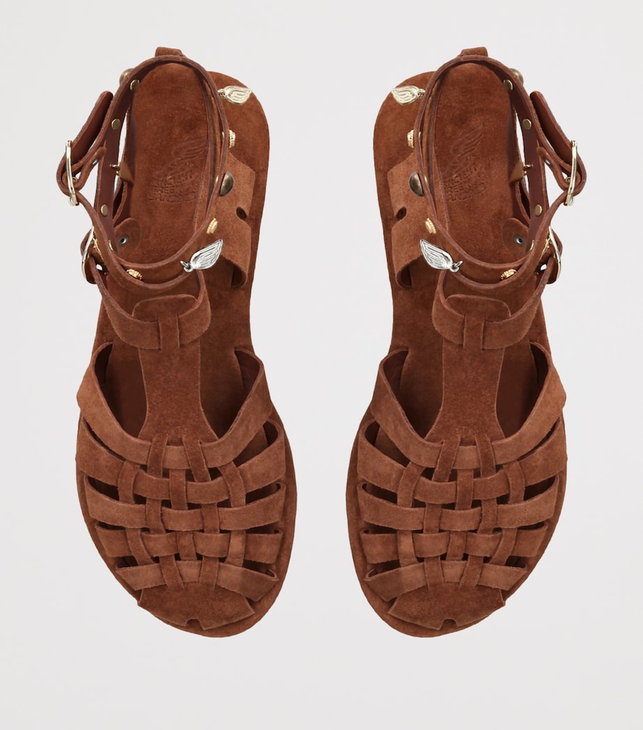 Ancient Greek Sandals Suede Karina Sandals Rust Image 4