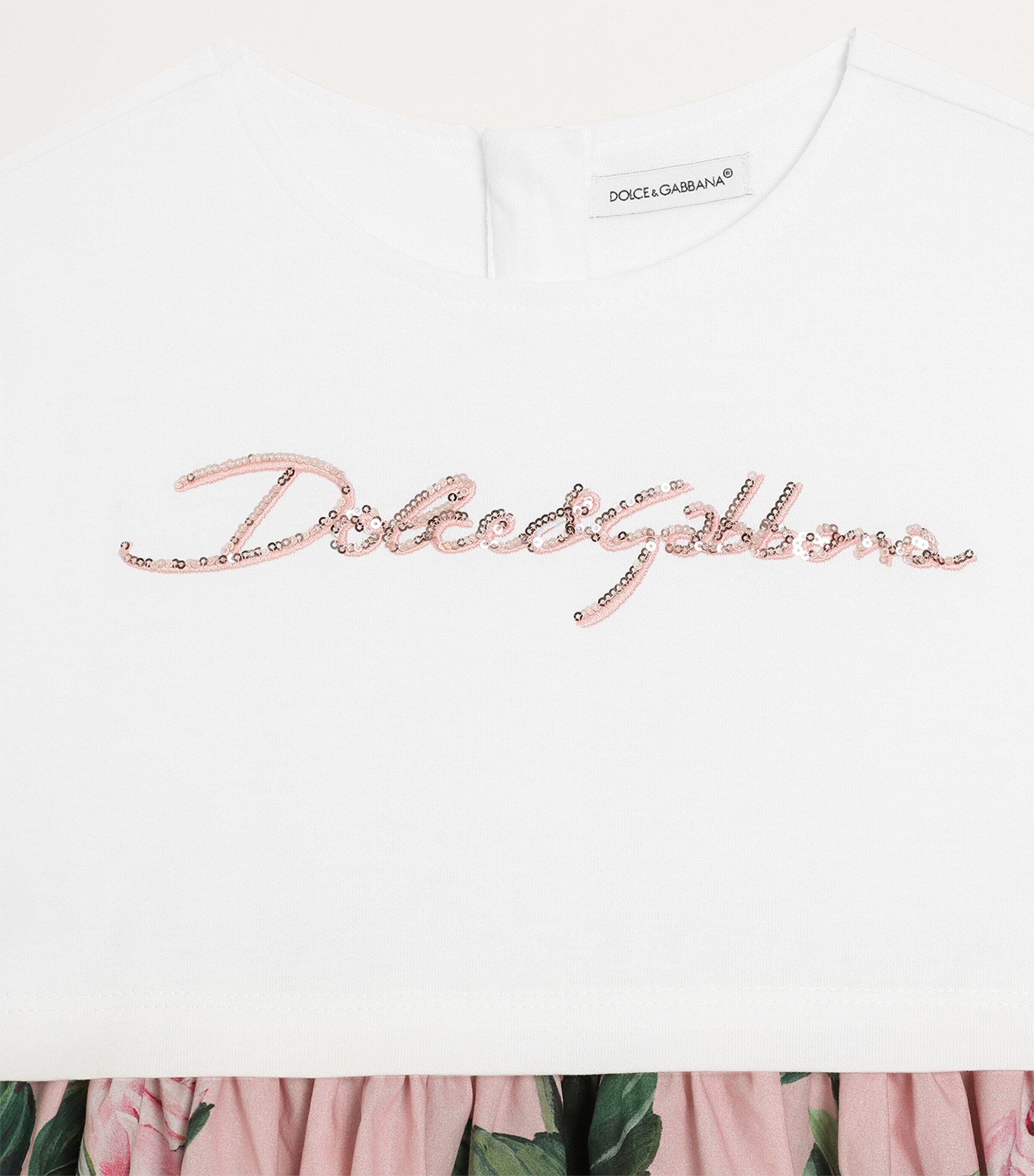 Dolce&Gabbana Kids Floral Print T-Shirt Dress (8-12+ Years) Combi Colour Image 4
