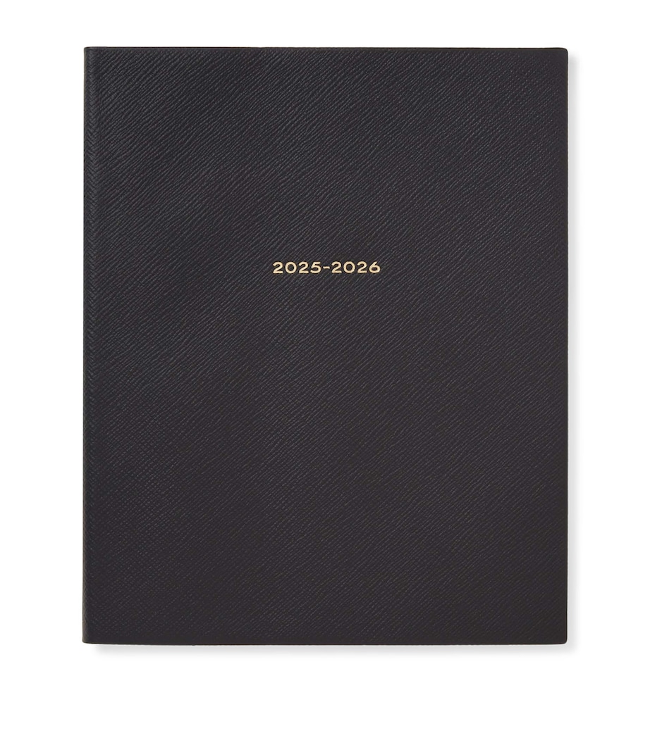 Smythson Leather Portobello Weekly Diary 2025 Black Image 1