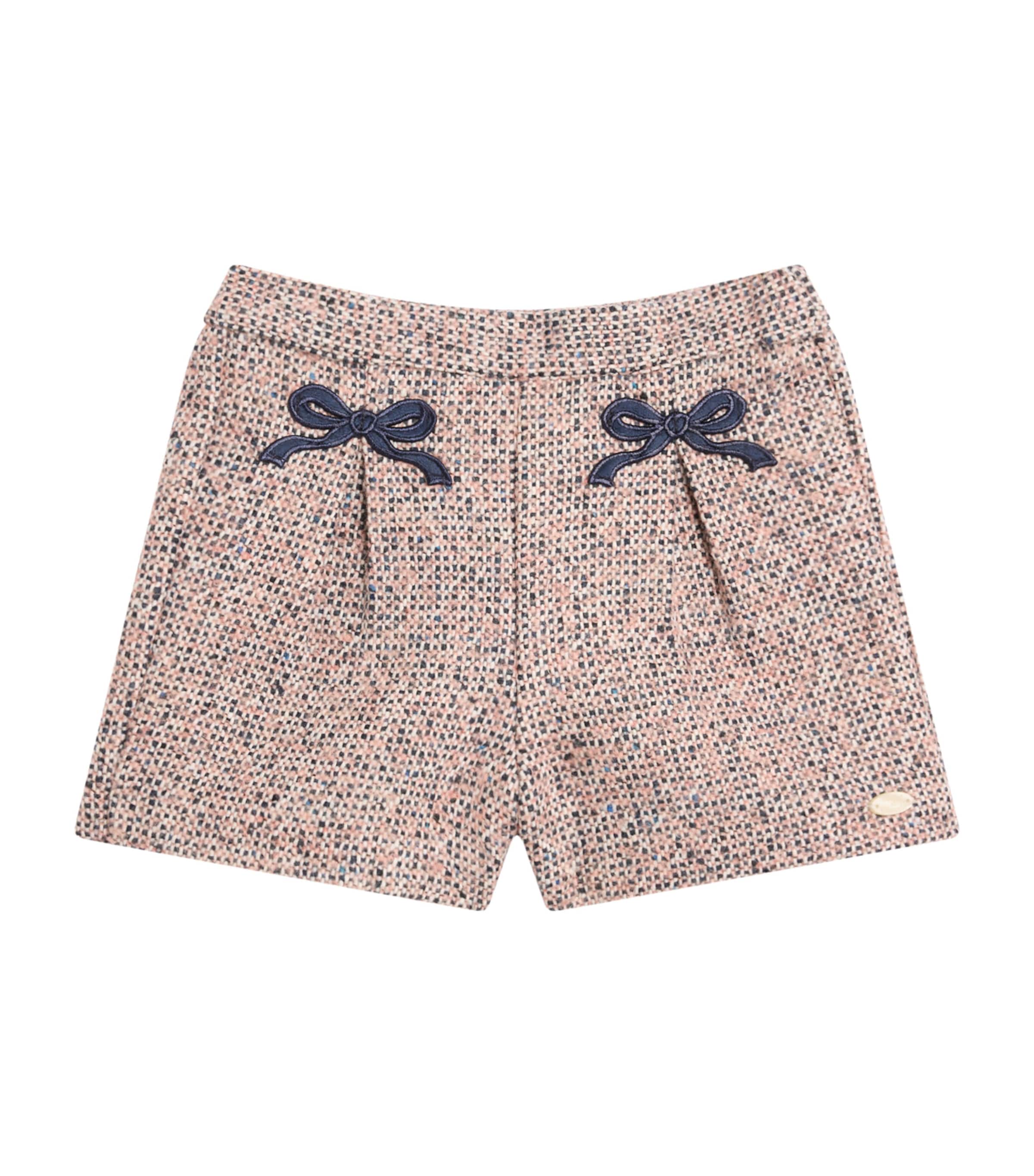 Tartine Et Chocolat Tweed Shorts In Brown