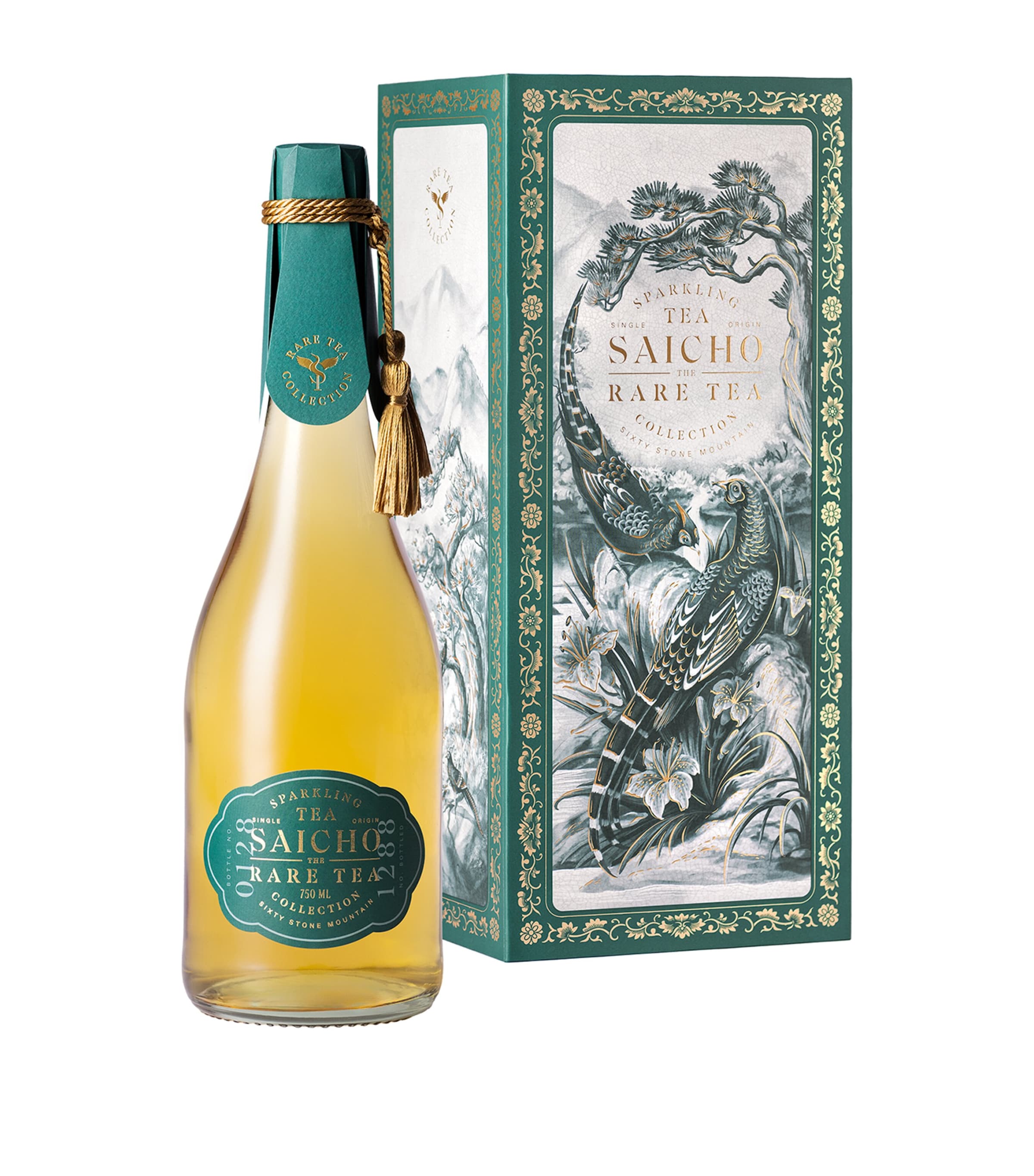SAICHO Sixty Stone Mountain Sparkling Tea (75cl) | Wine & Spirits | Low & No Alcohol | Food | Free From | Halal