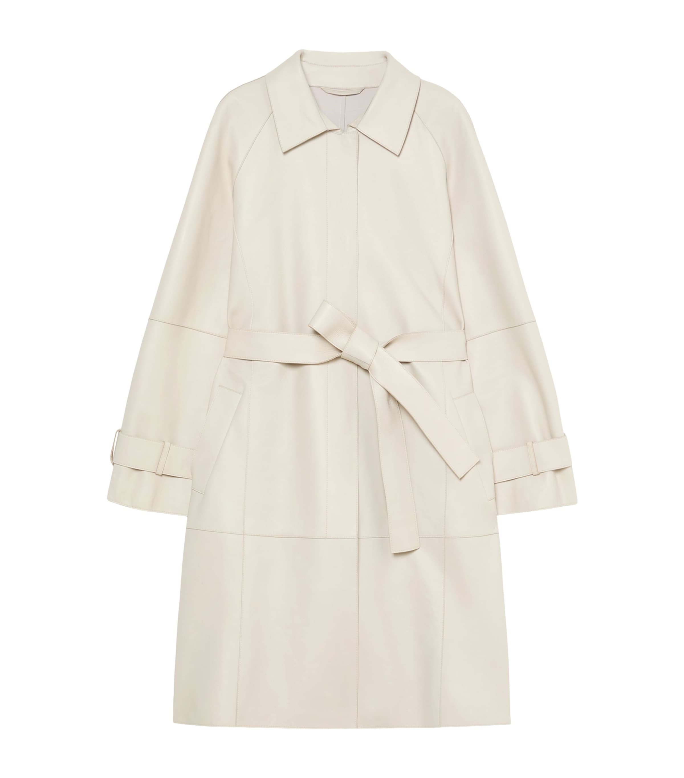 Marina Rinaldi Leather Trench Coat Ice