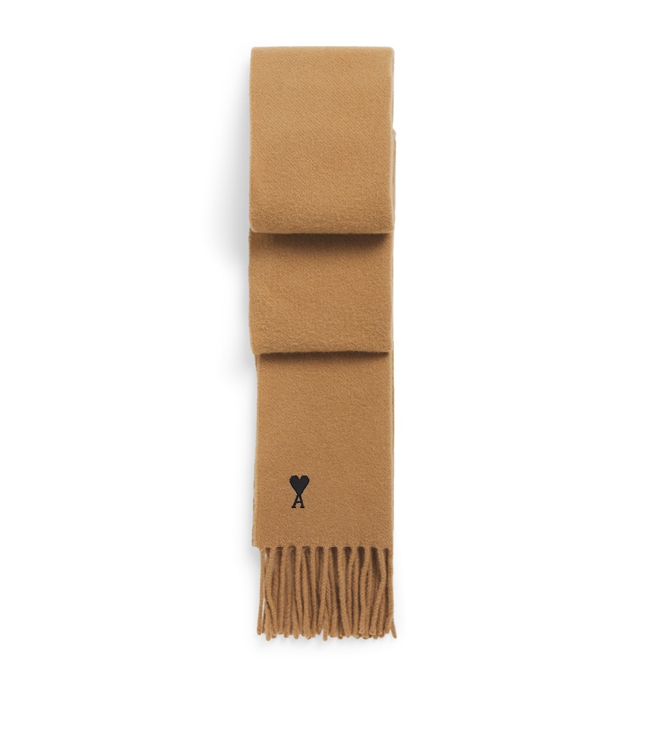 Wool Ami de Coeur Scarf 280 - CAMEL Image 1