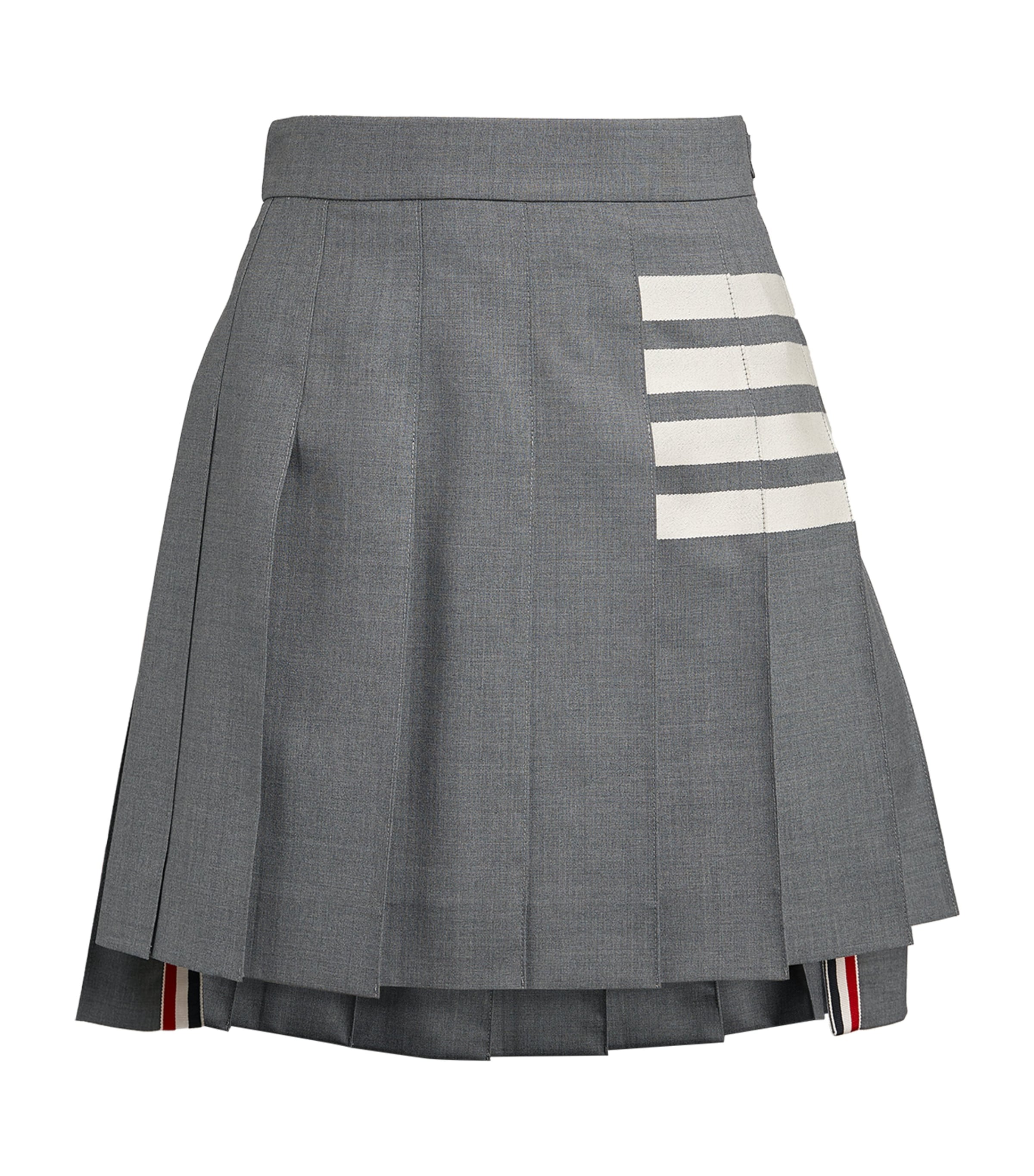 Thom Browne Pleated Mini Skirt In Grey