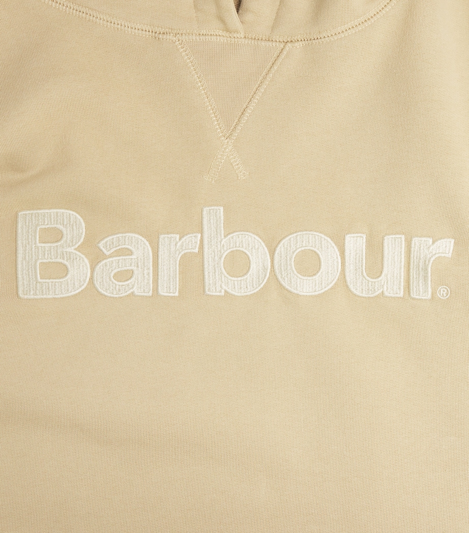 Barbour Womens Cotton Logo Hartland Hoodie Warm Trench Image 6