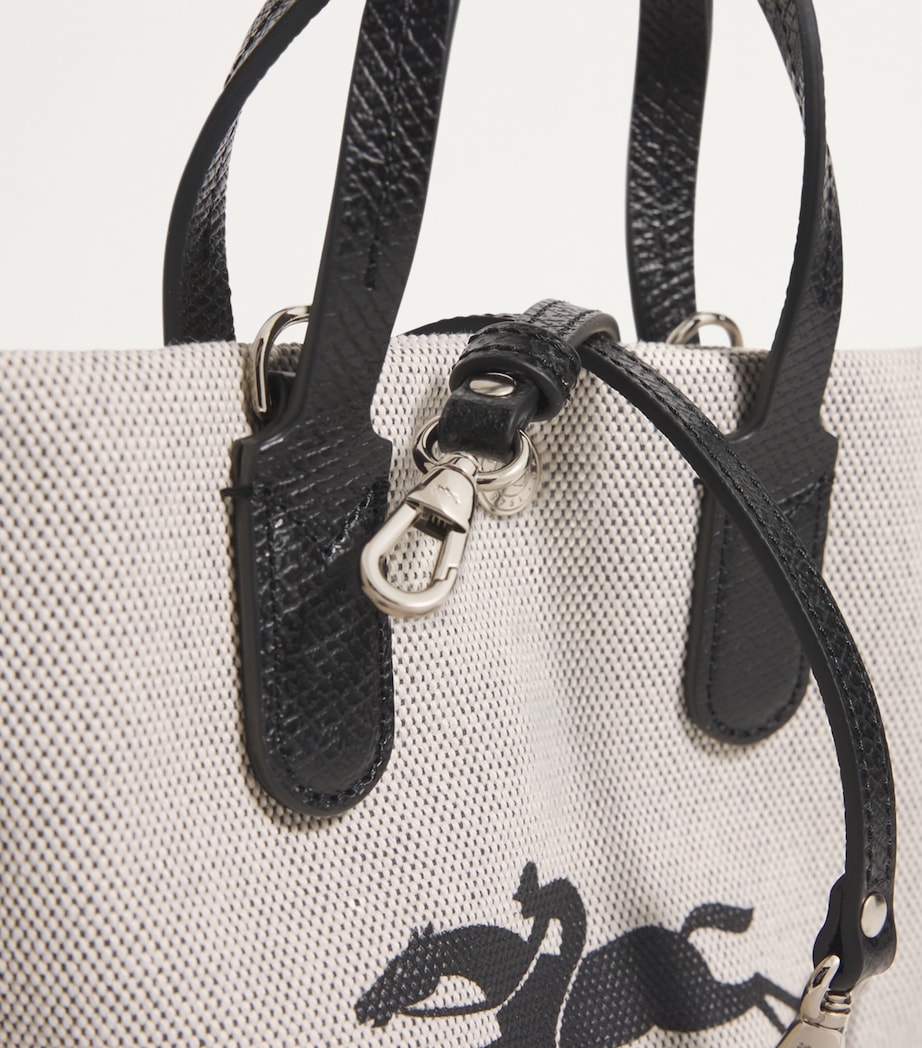 Mini Canvas Essential Top-Handle Bag 037 ECRU Image 4