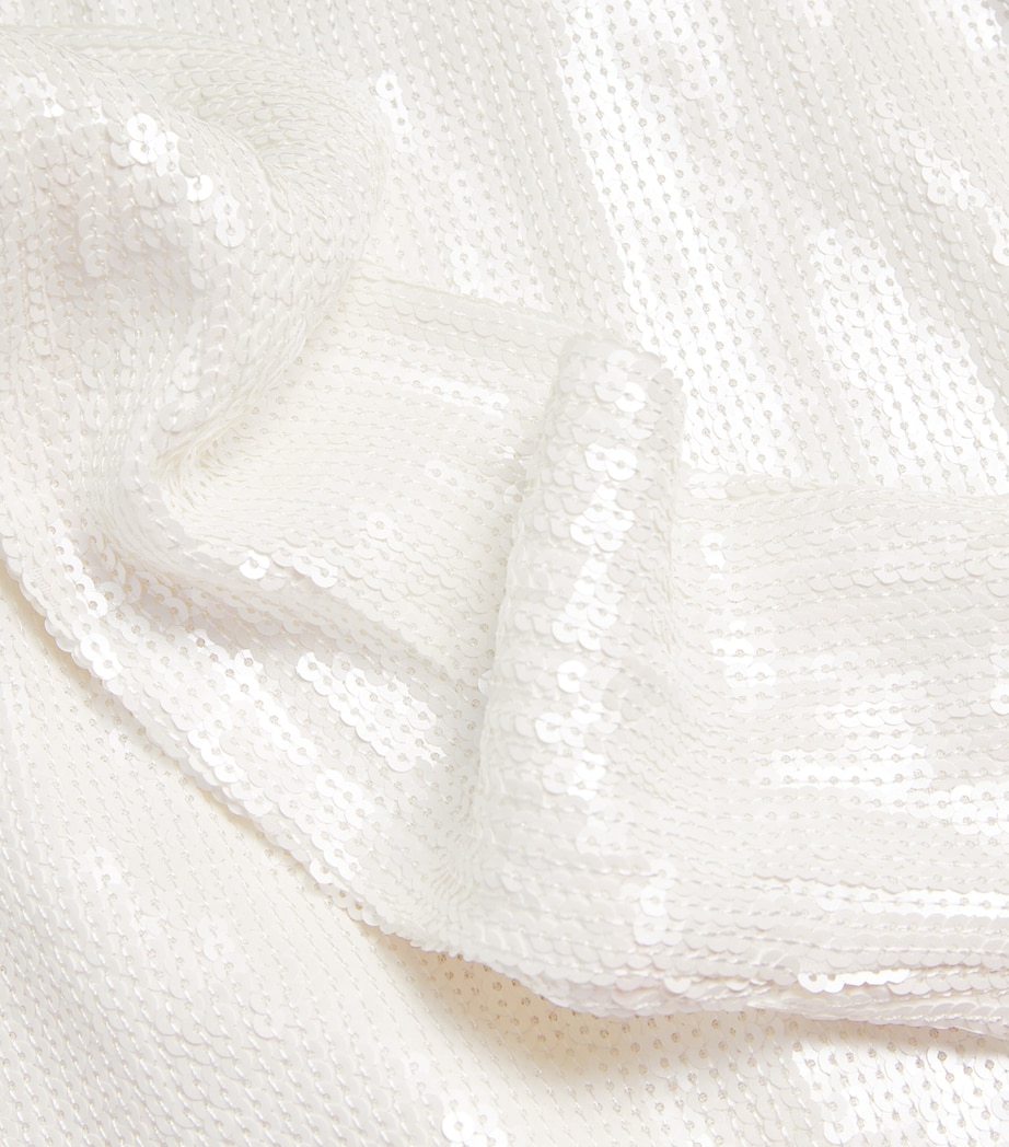 Long-Sleeve Sequin Top CREAM Image 5