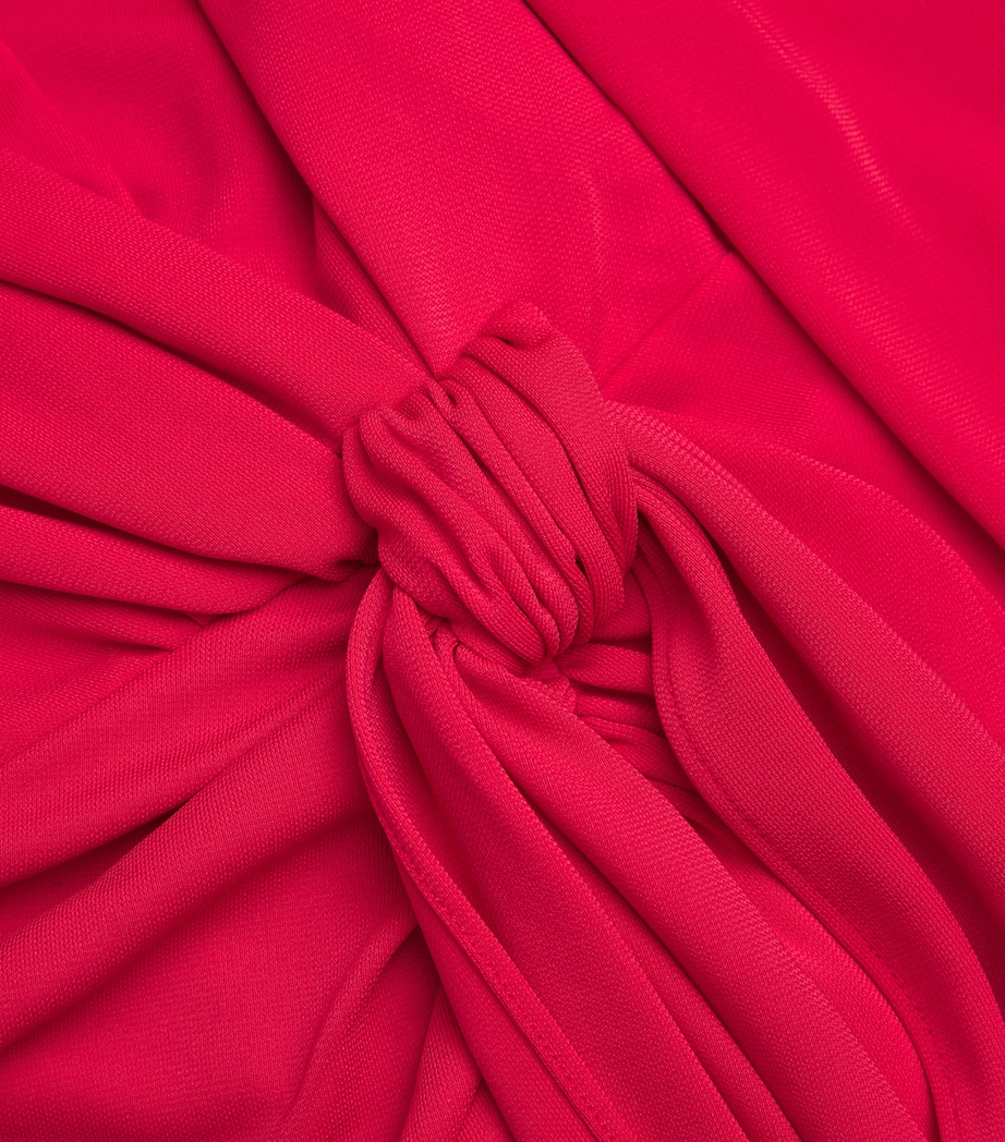Knot-Detail Joelene Mini Dress CARDINAL Image 5