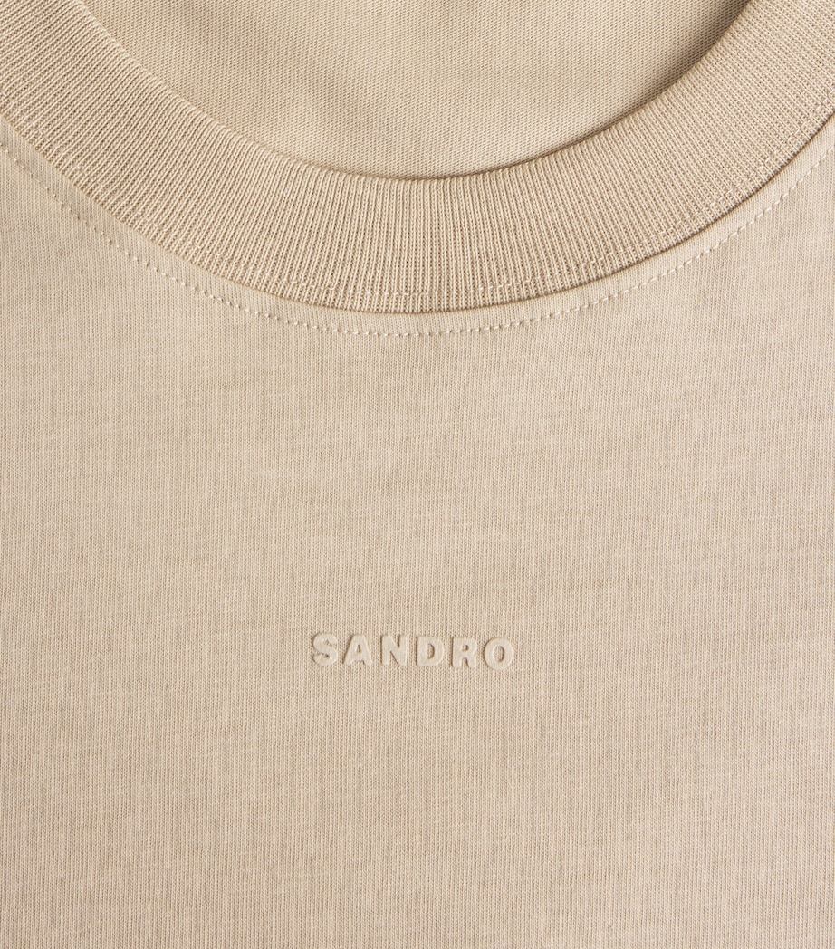 Cotton Logo T-Shirt BEIGE Image 5