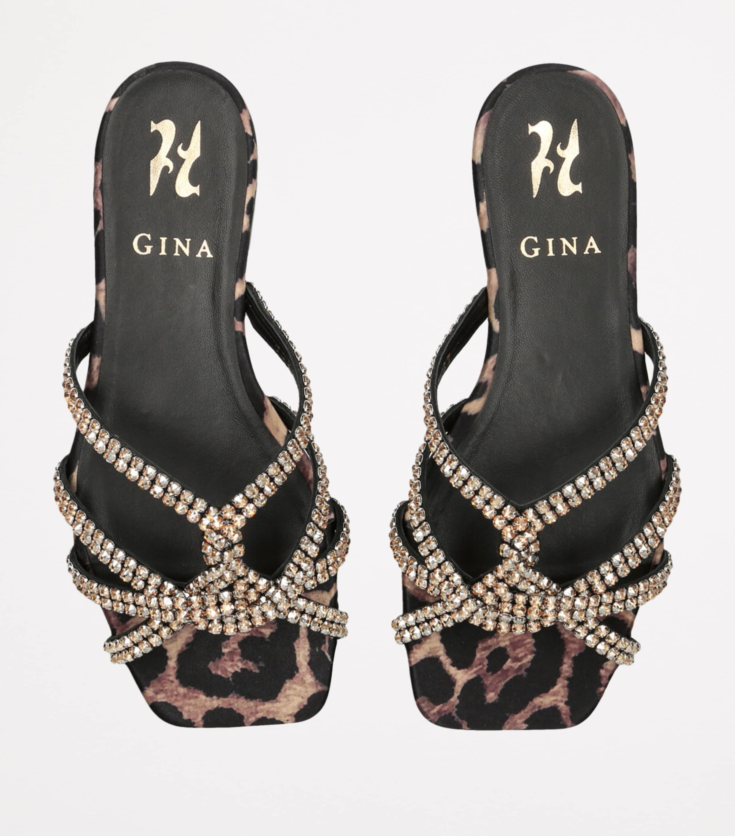 Crystal-Embellished Paris Sandals BLACK Image 4