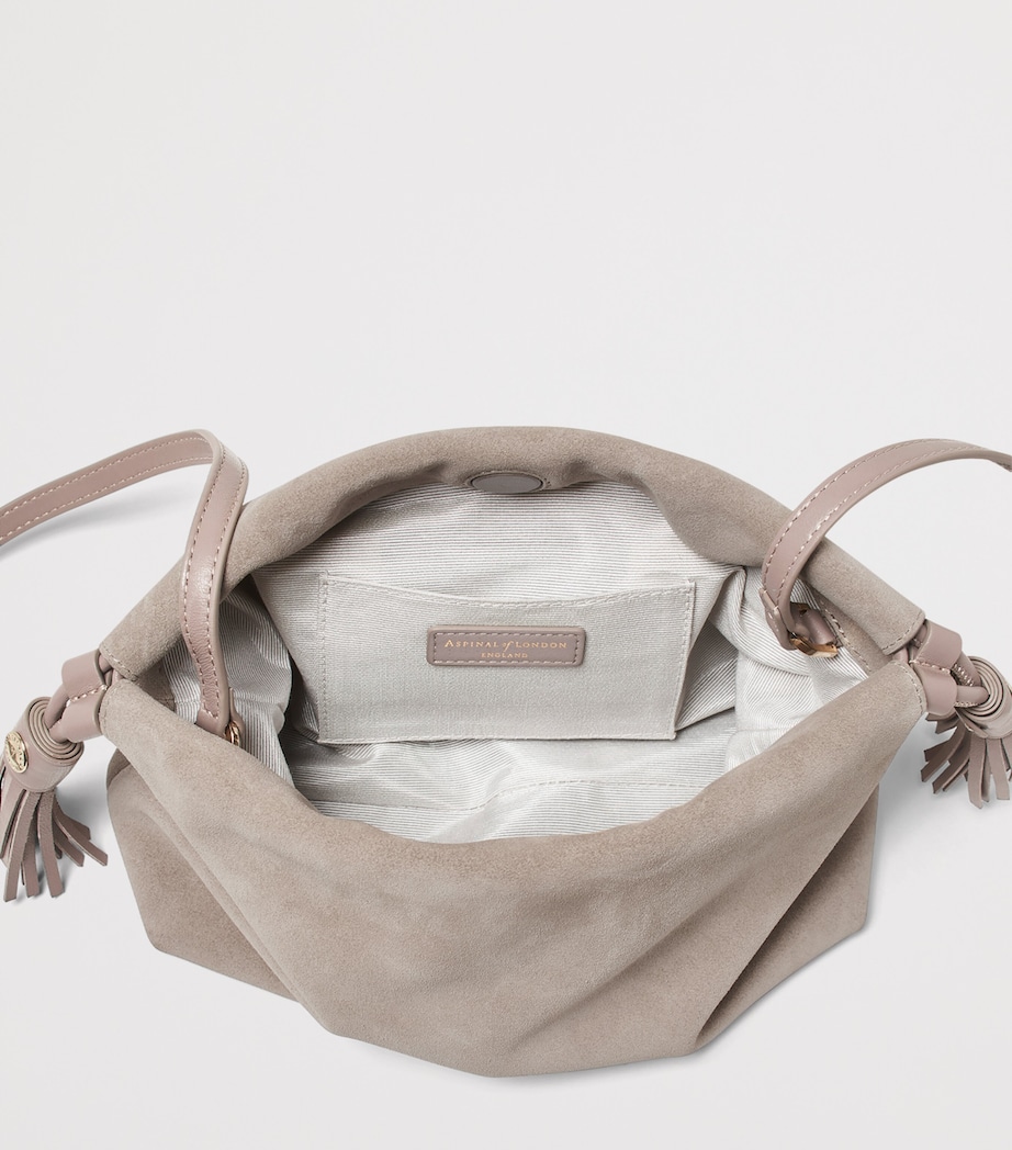 Aspinal Of London Large Leather Soho East West Cross-Body Pouch Moleskin Image 4