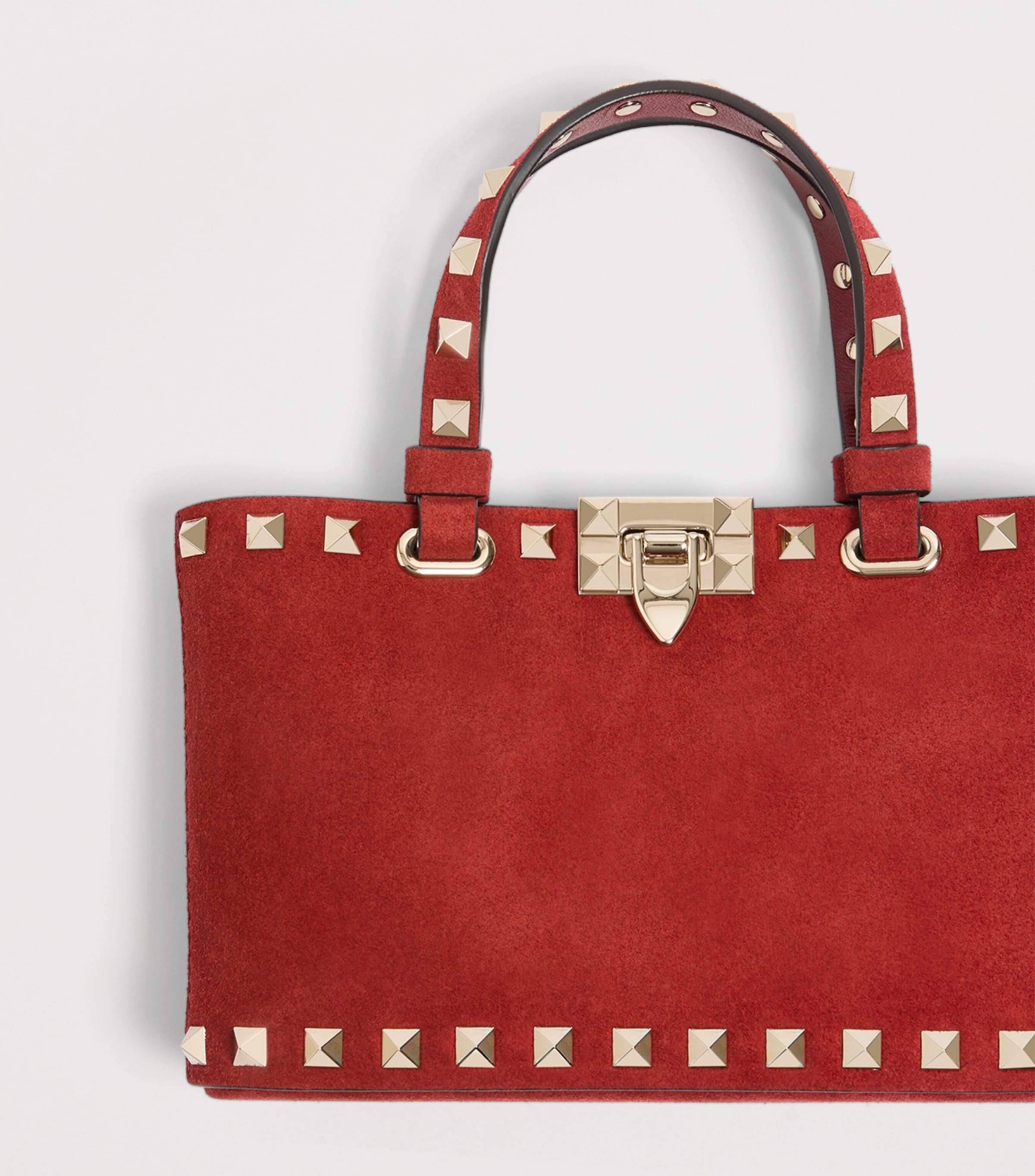Valentino Garavani Mini Split-Leather Rockstud Tote Bag Aqs Image 6