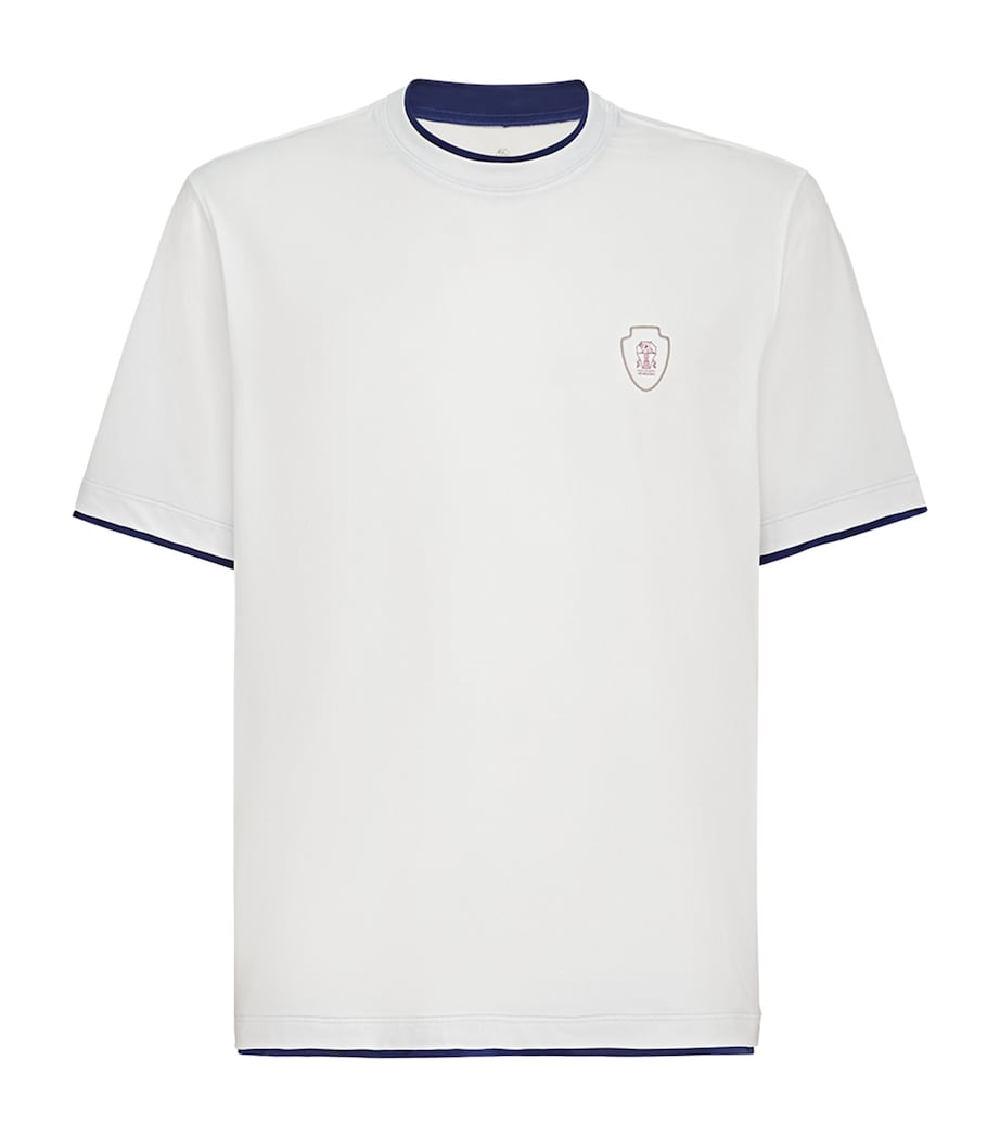 Brunello Cucinelli Mens Comfort Nylon Logo T-Shirt White Image 1