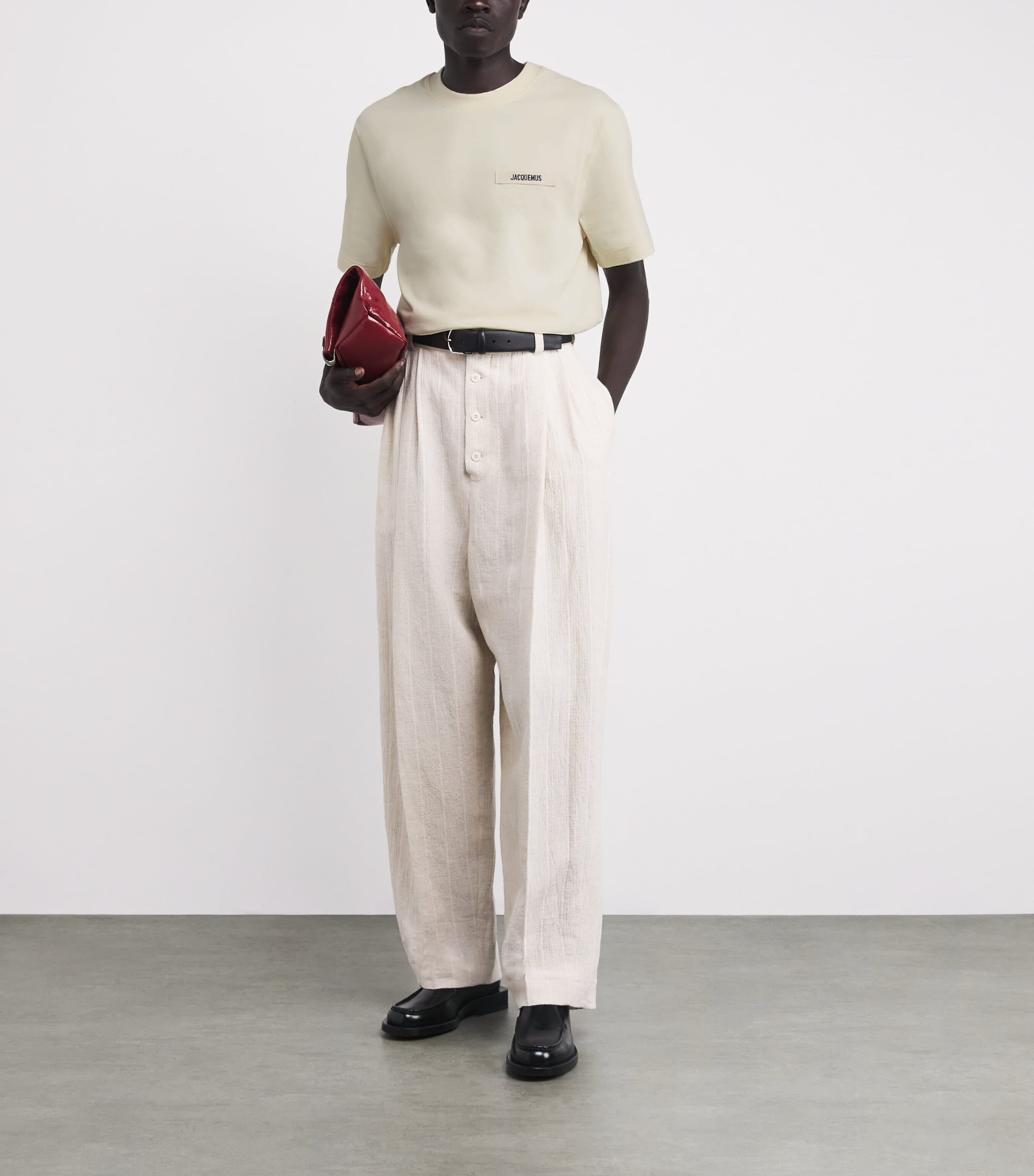 Grosgrain Logo T-Shirt 150-BEIGE Image 2