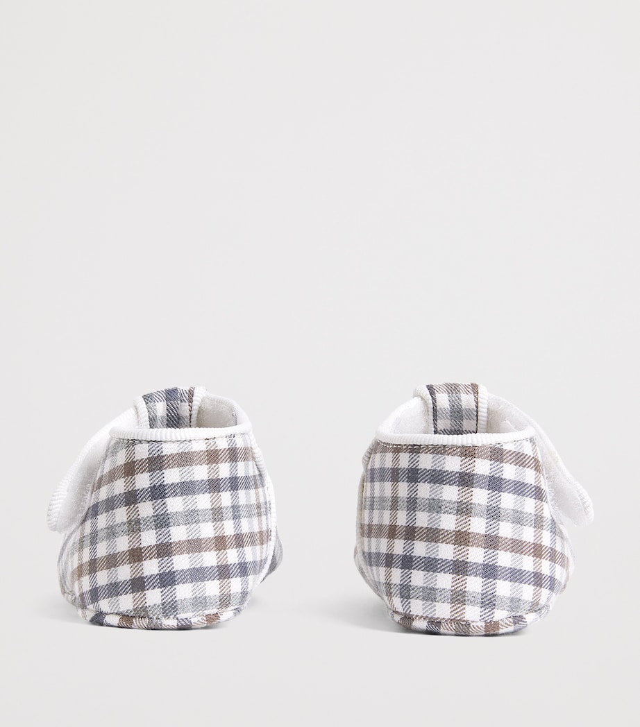 Check T-Bar Pram Shoes BROWN Image 3