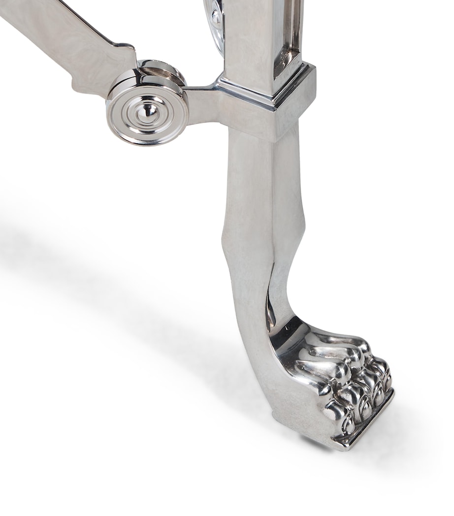 Limestone and Stainless Steel Cannes Gueridon Table STAINLESS STEEL Image 3