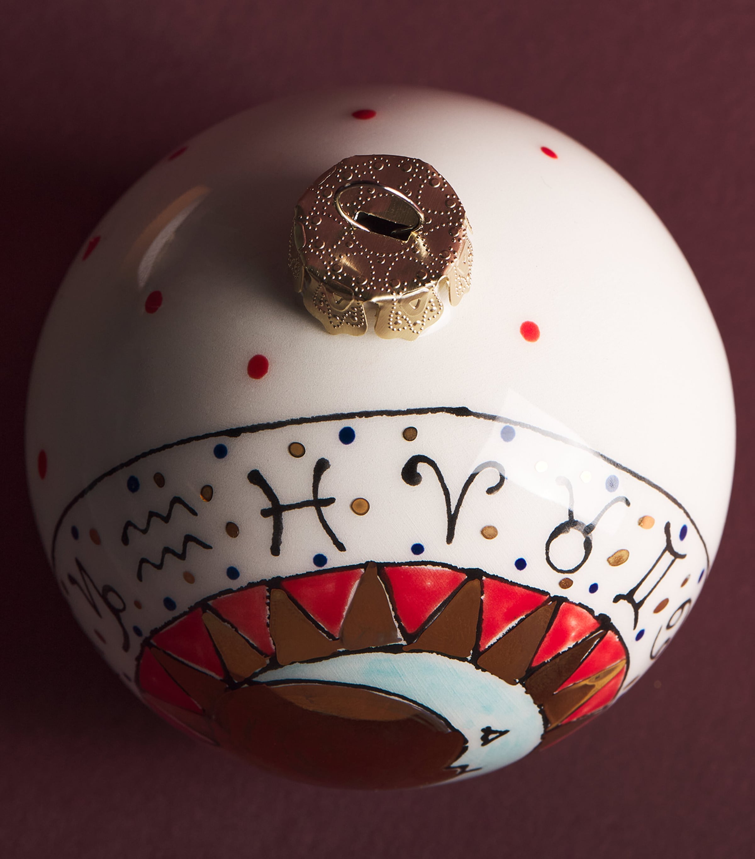 Jayne Redmond Ceramic Sun Moon Bauble Image 2