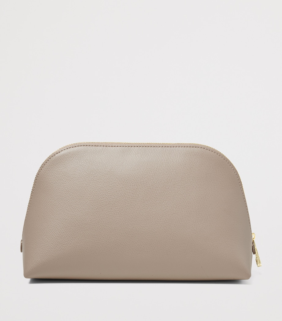 Large Leather Cosmetic Case TAUPE Image 2