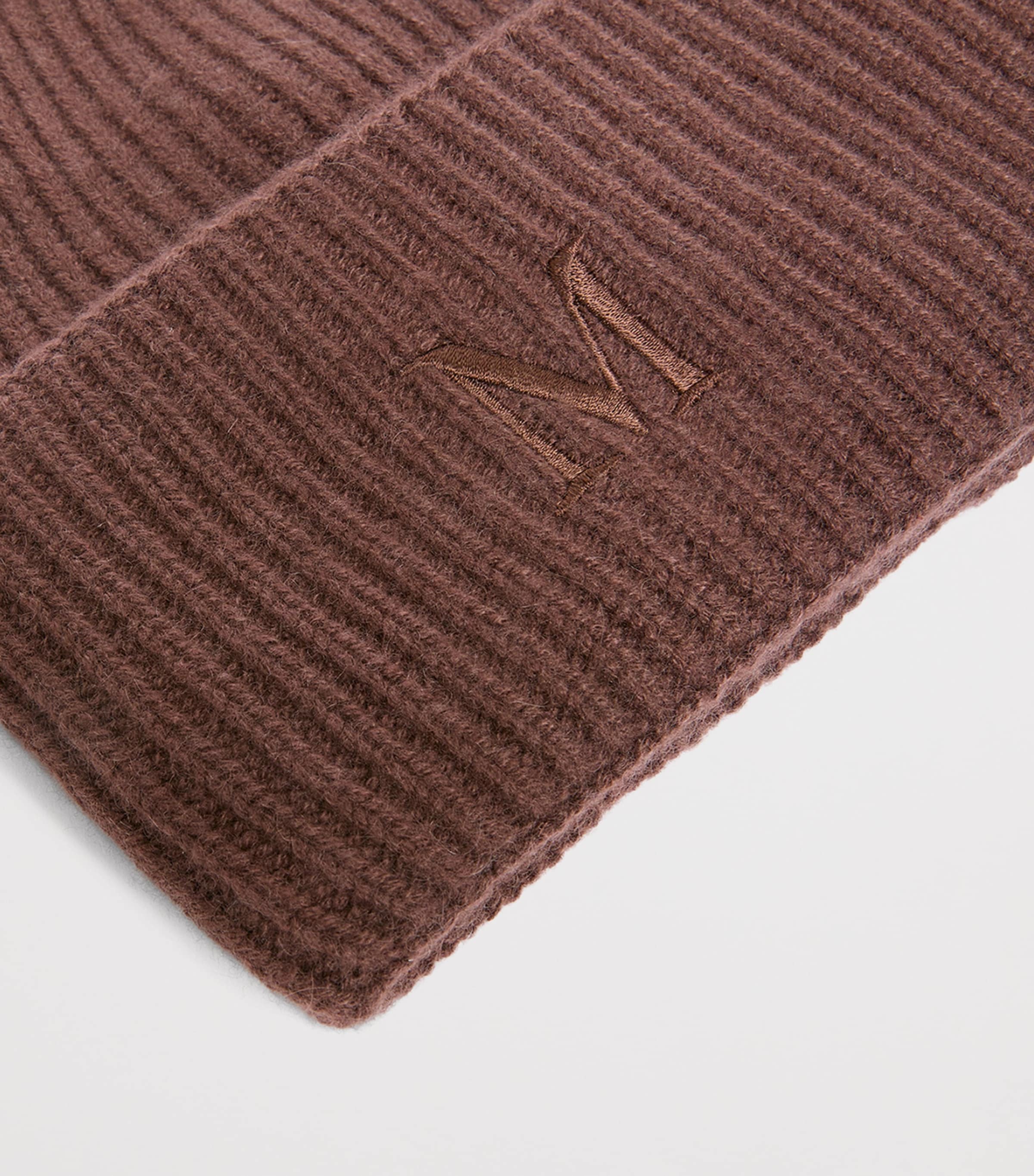 Max Mara Cashmere Monogram Beanie Rust Image 3