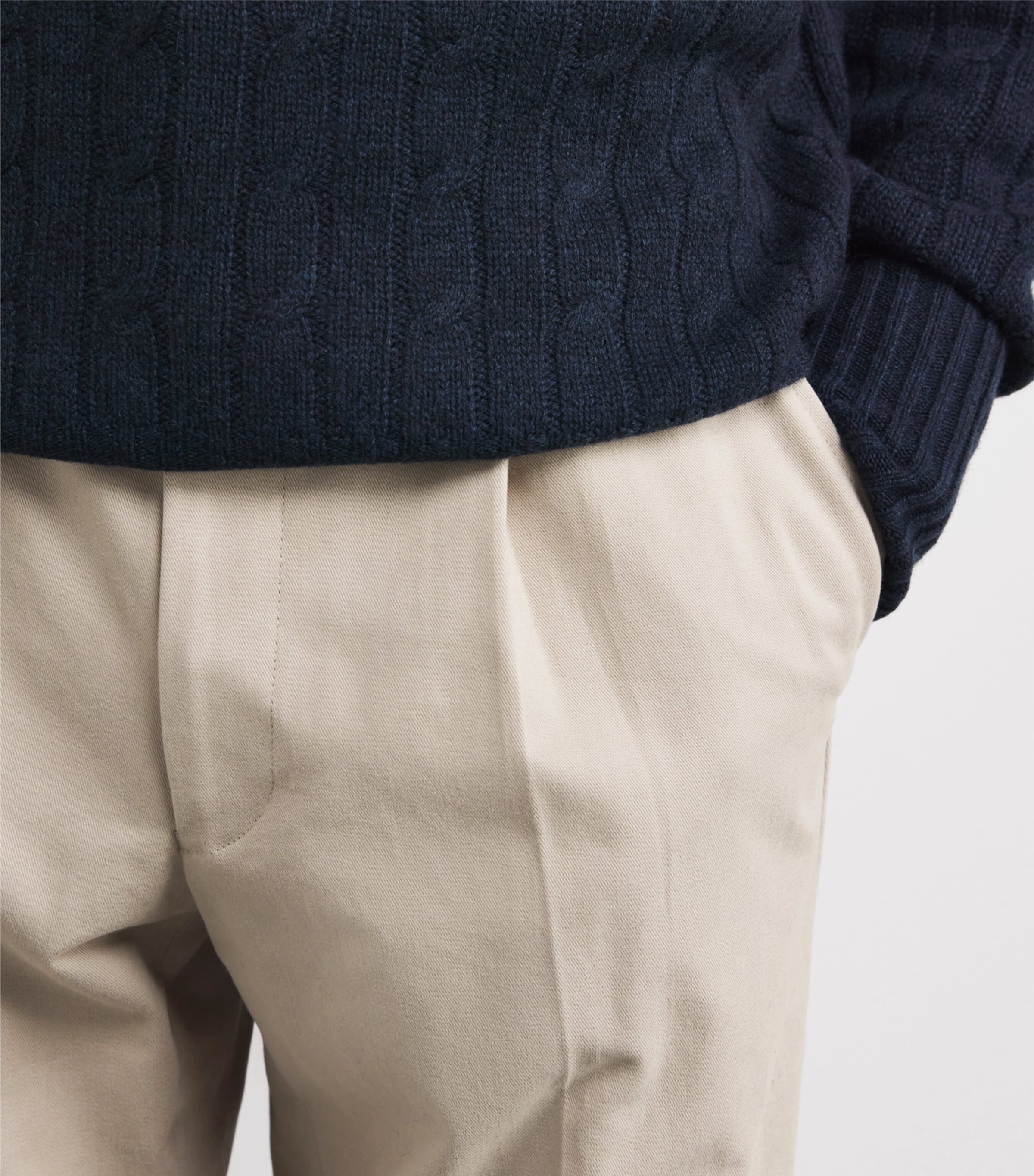 Cotton Twill Atrani Trousers STONE Image 6