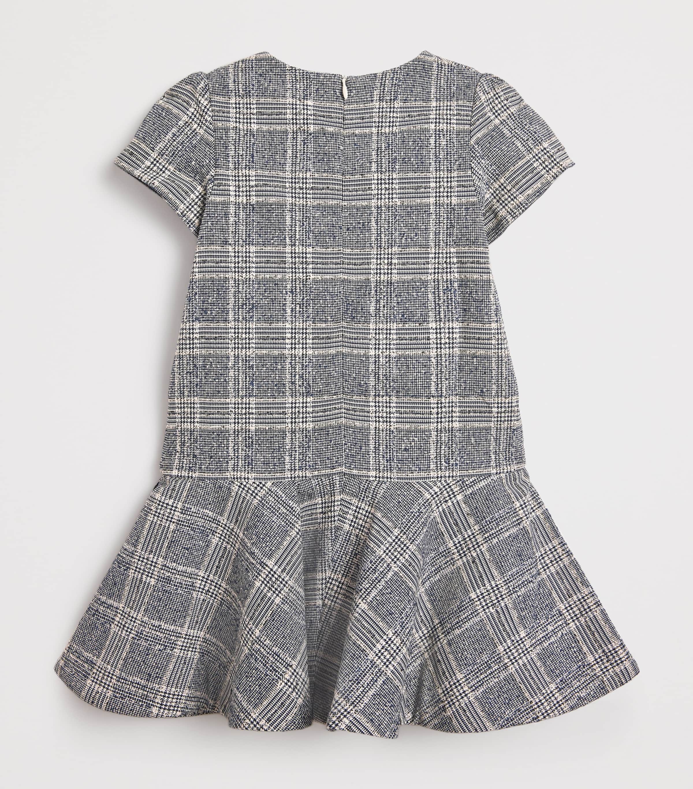 Tweed Short-Sleeve Dress (2-12 Years) 4 MARINE Image 2