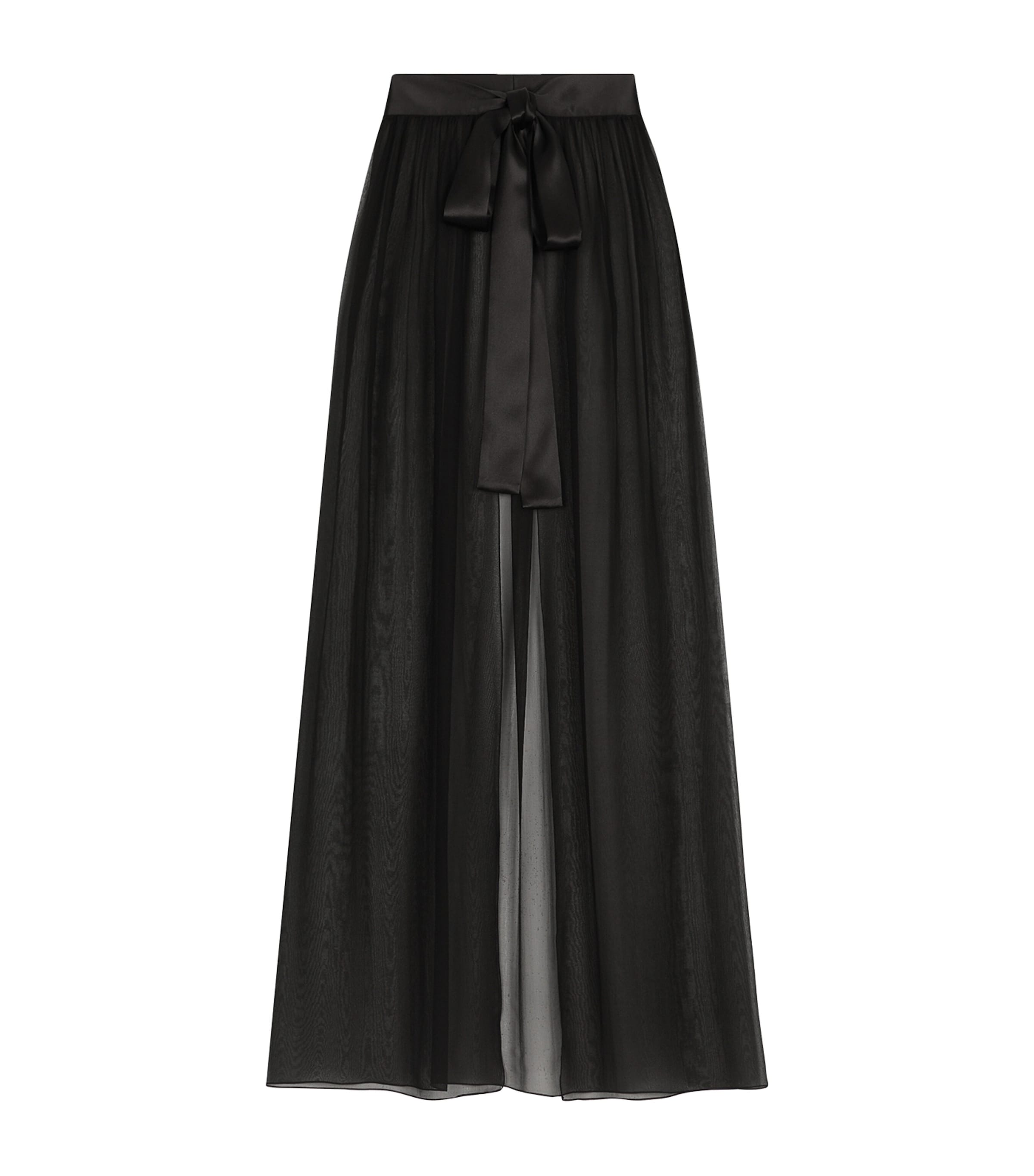 Dolce & Gabbana Black Silk Chiffon Maxi Skirt