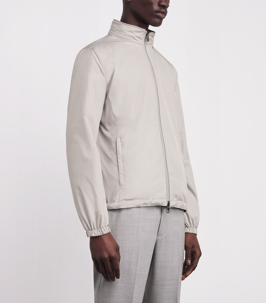 Water-Resistant Bomber Jacket 025 GREY DYED STEEL Image 3