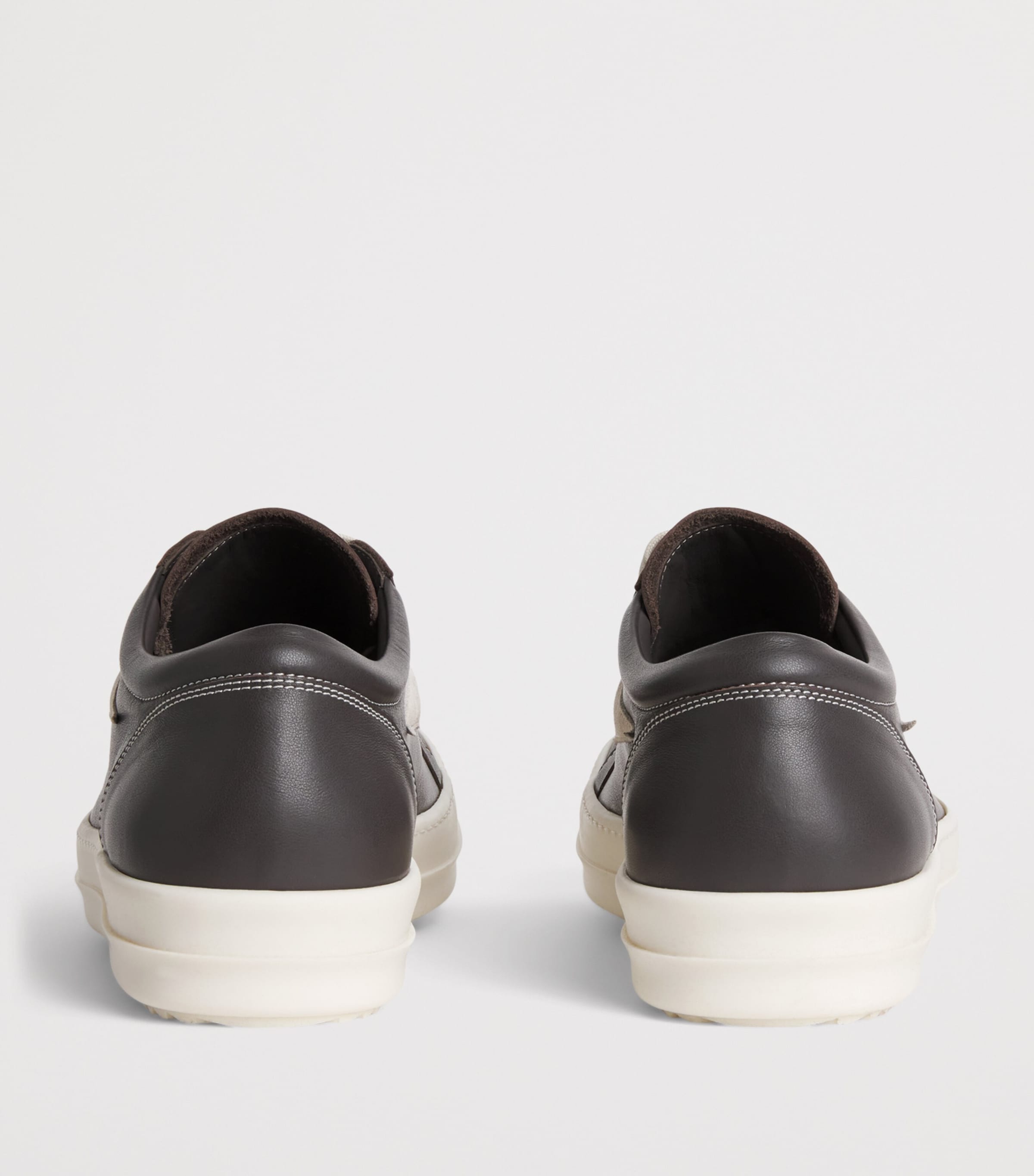 Rick Owens Leather Vintage Sneakers Drkdust/milk Image 5