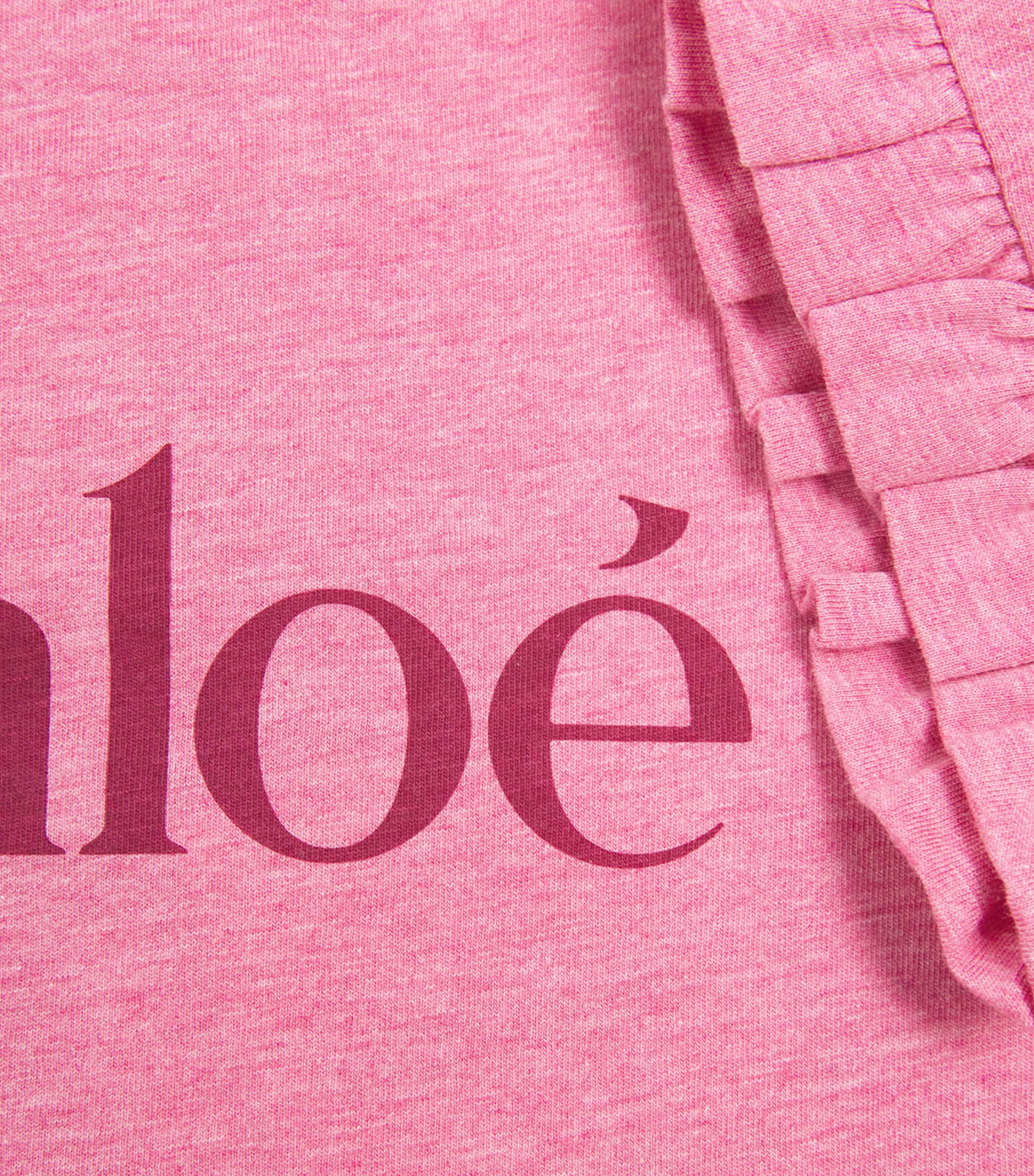 Chloé Kids Cotton Logo T-Shirt Dress (6-36 Months) Marl Image 3