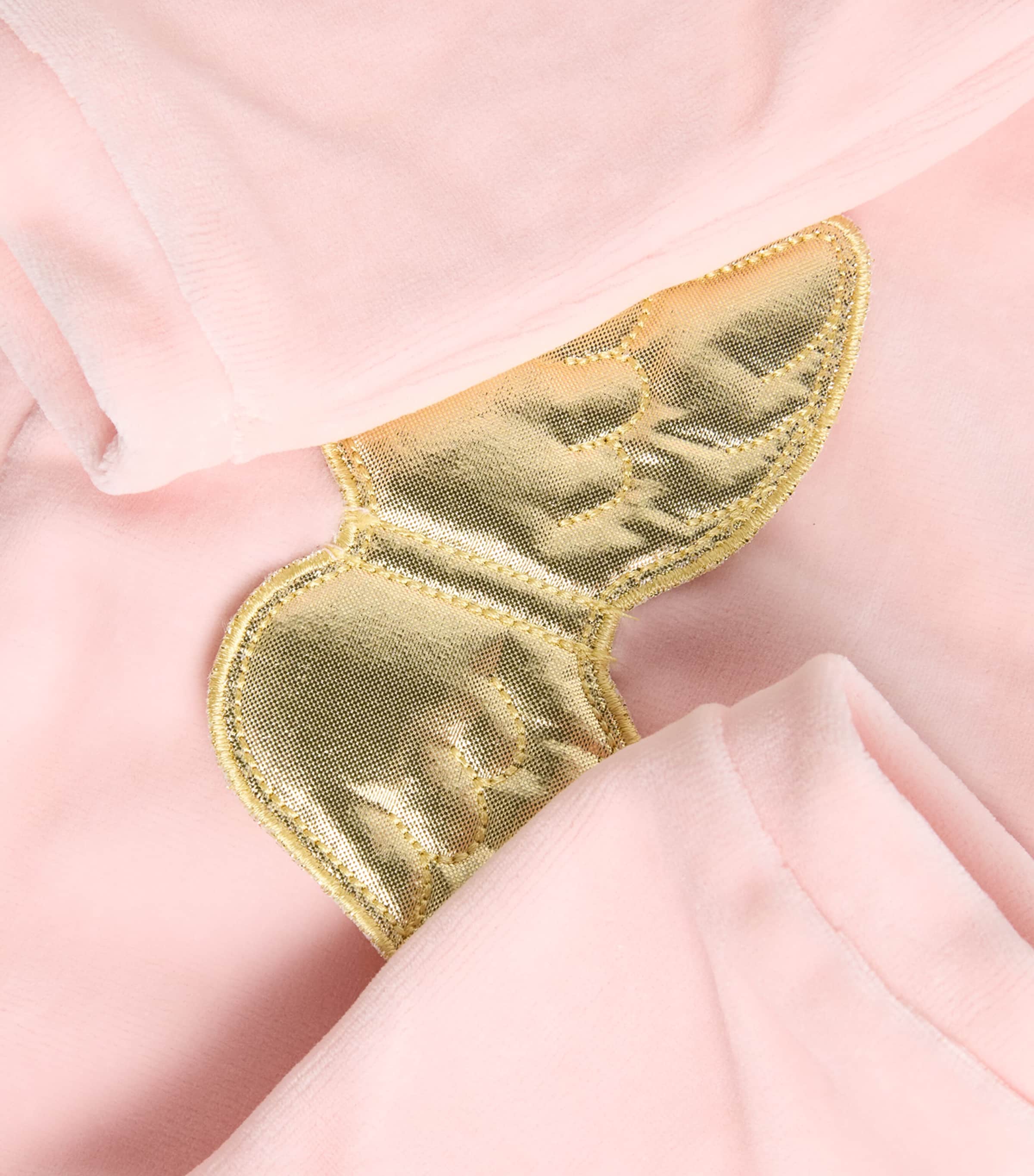 Marie-Chantal Velour Angel Wing All-In-One (0-18 Months) Mc Pink/gold Image 3