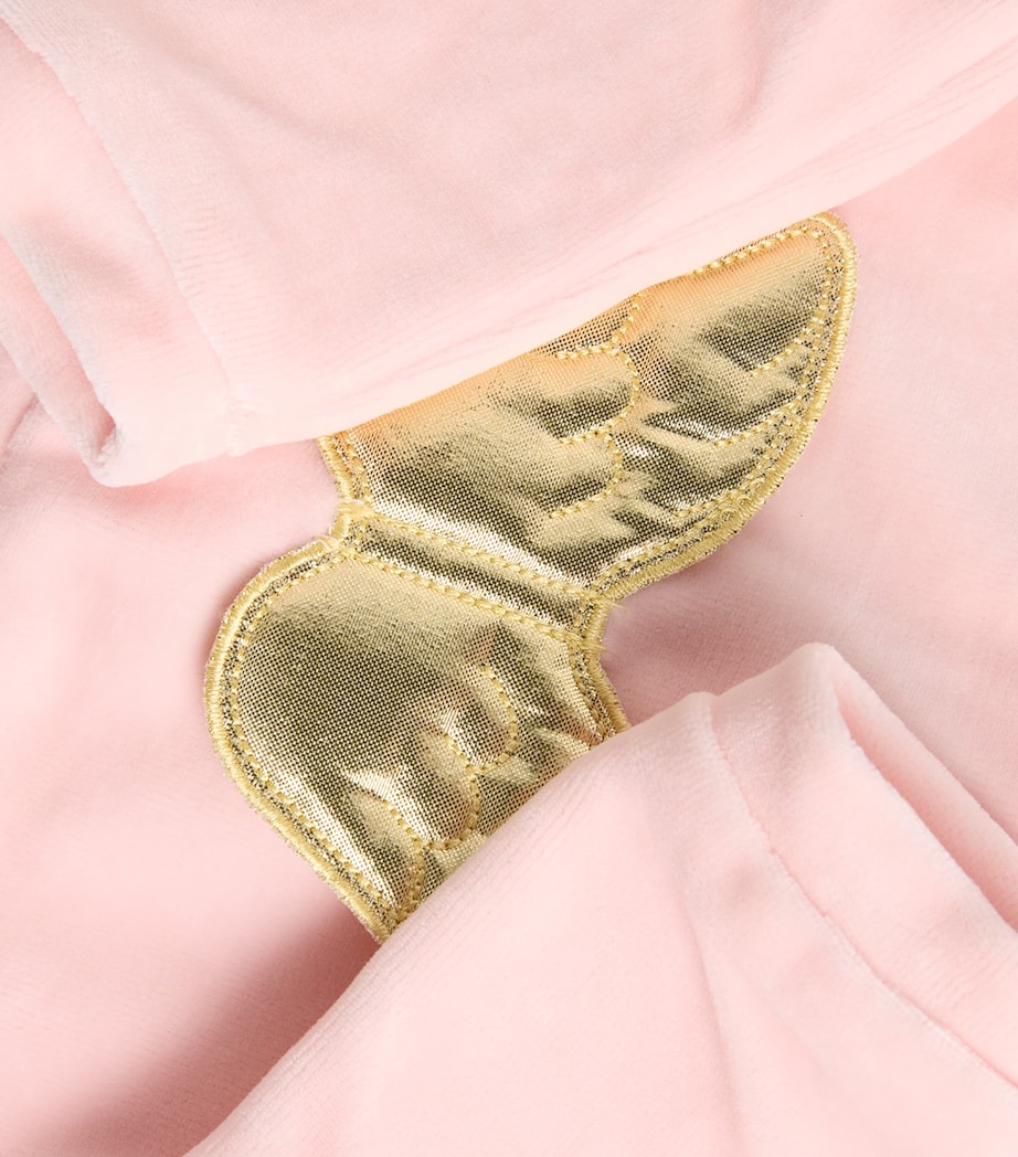 Velour Angel Wing All-In-One (0-18 Months) MC PINK/GOLD Image 3