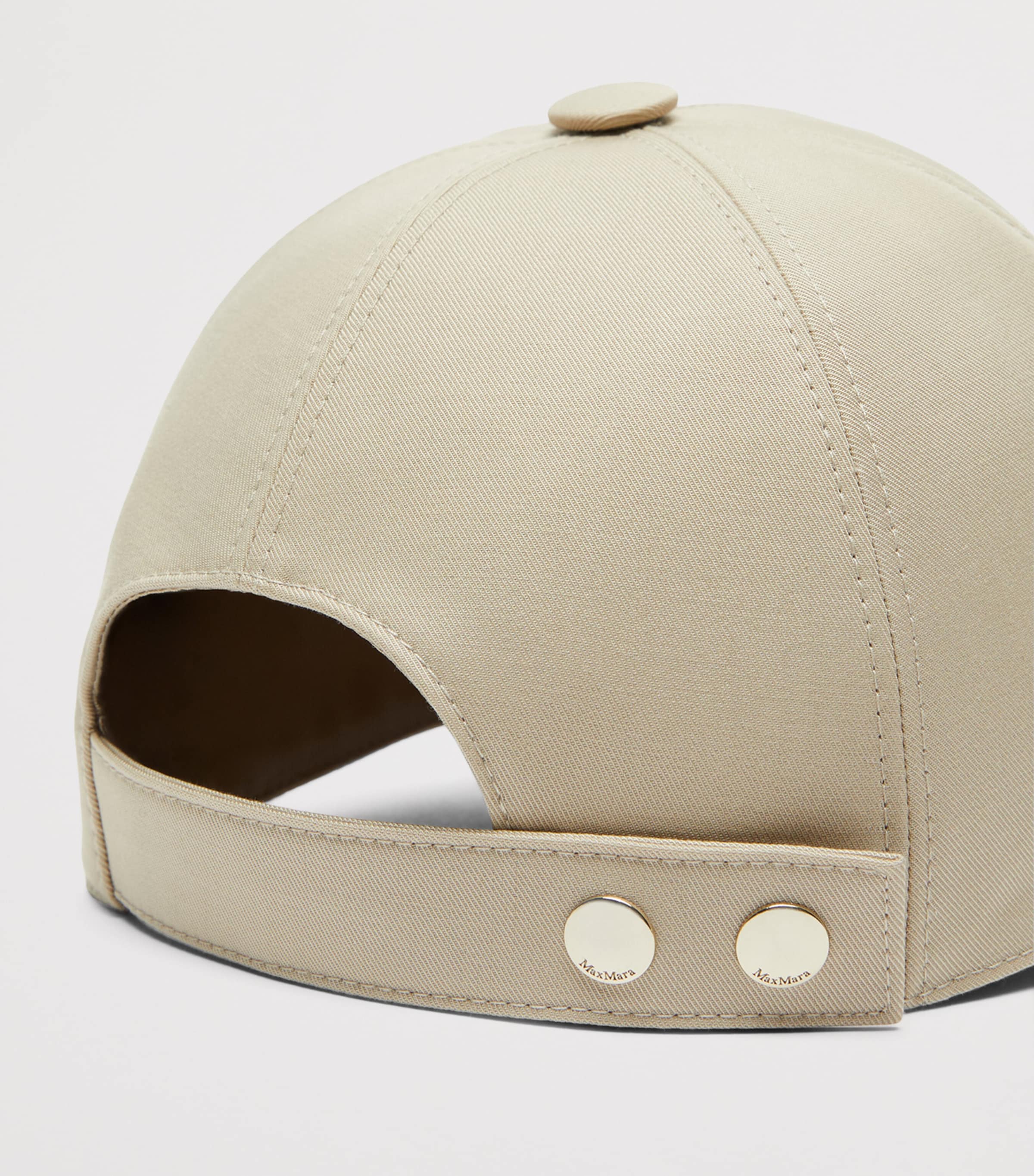 Max Mara Water-Repellent Monogram Baseball Cap Stone Image 3