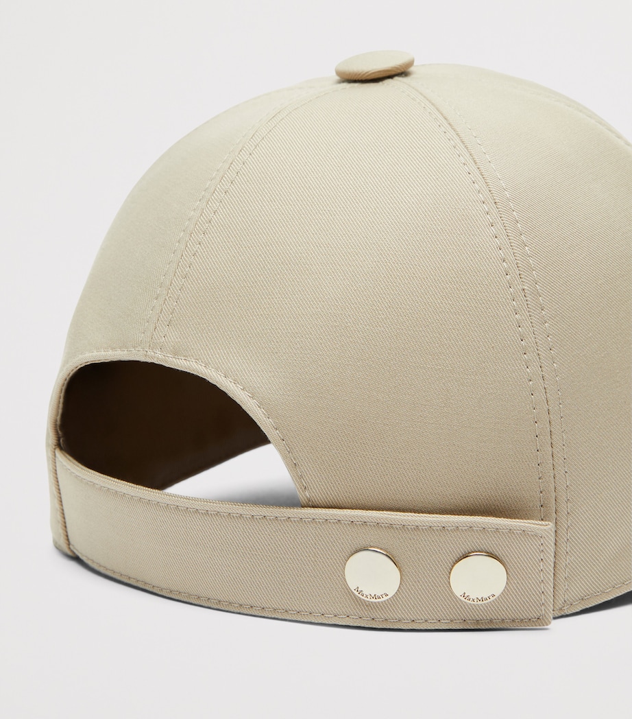 Max Mara Water-Repellent Monogram Baseball Cap Stone Image 3