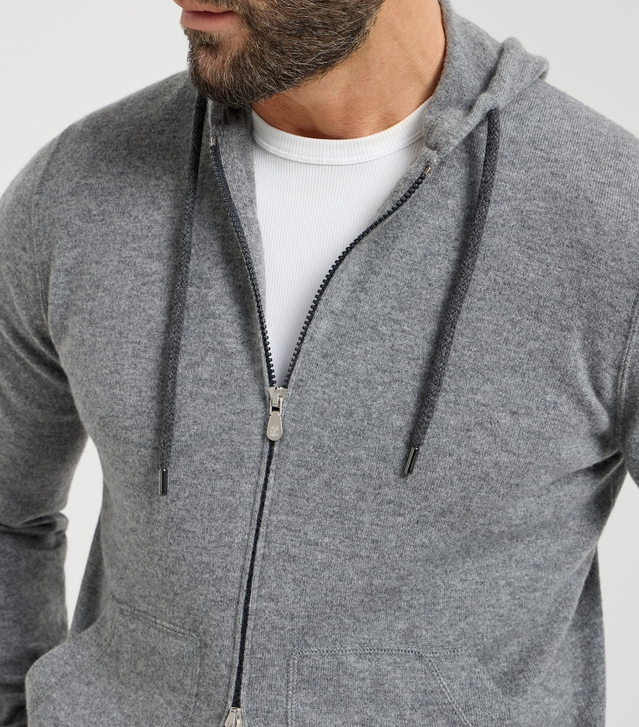 Brunello Cucinelli Mens Cashmere Zip-Up Hoodie Image 6